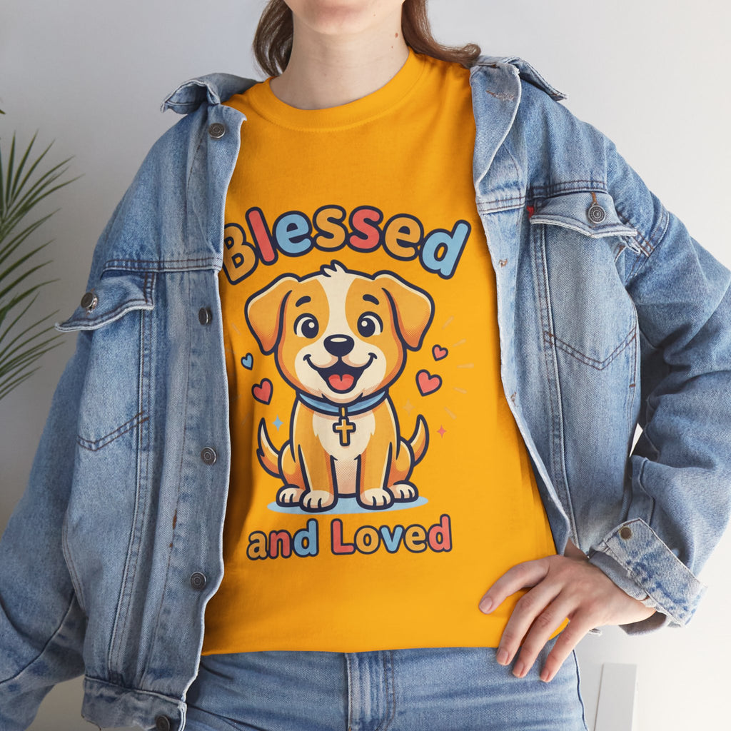 Blessed and Loved Puppy T-Shirt — Cute Dog Graphic Tee for Pet Lovers