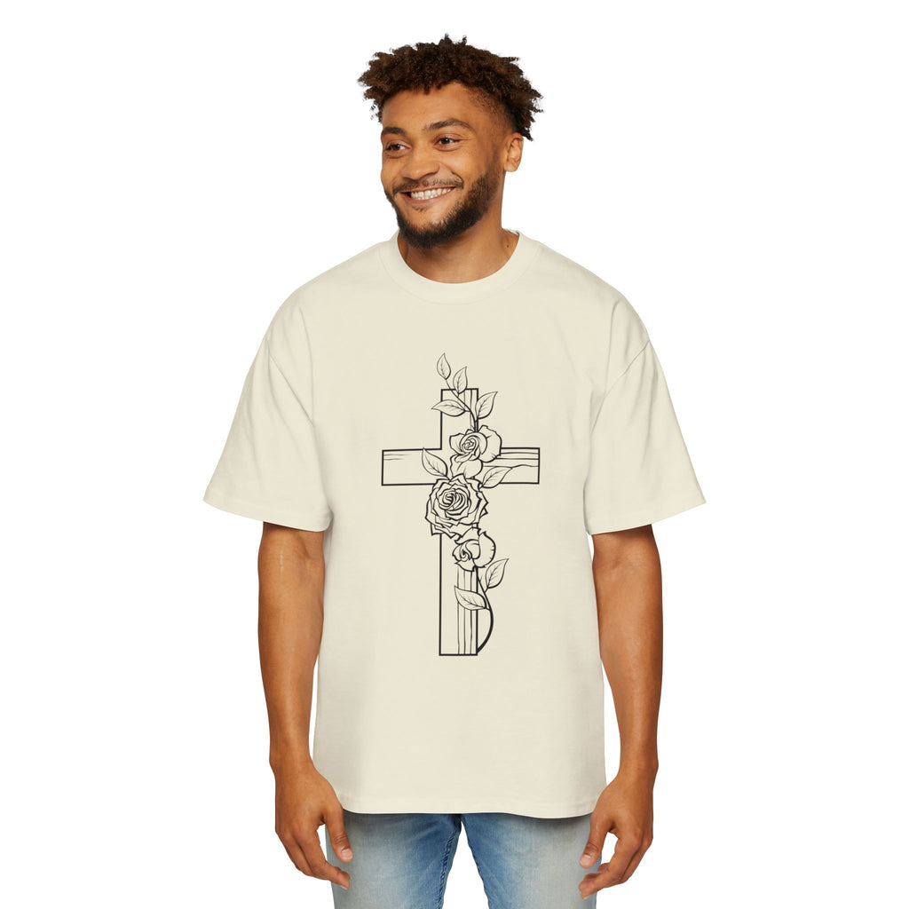 Cross and Rose| Grunge Christian Tee