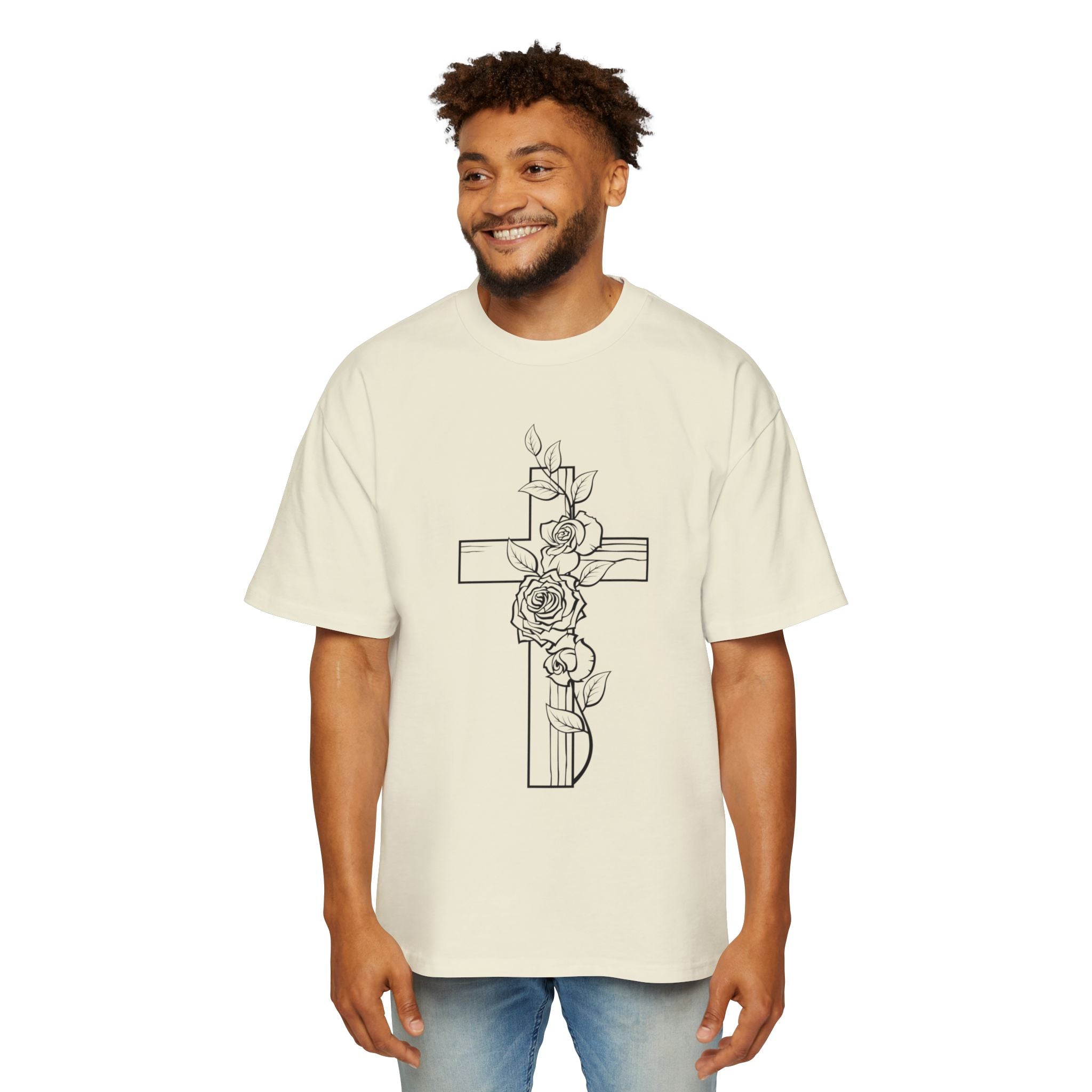 Cross and Rose| Grunge Christian Tee