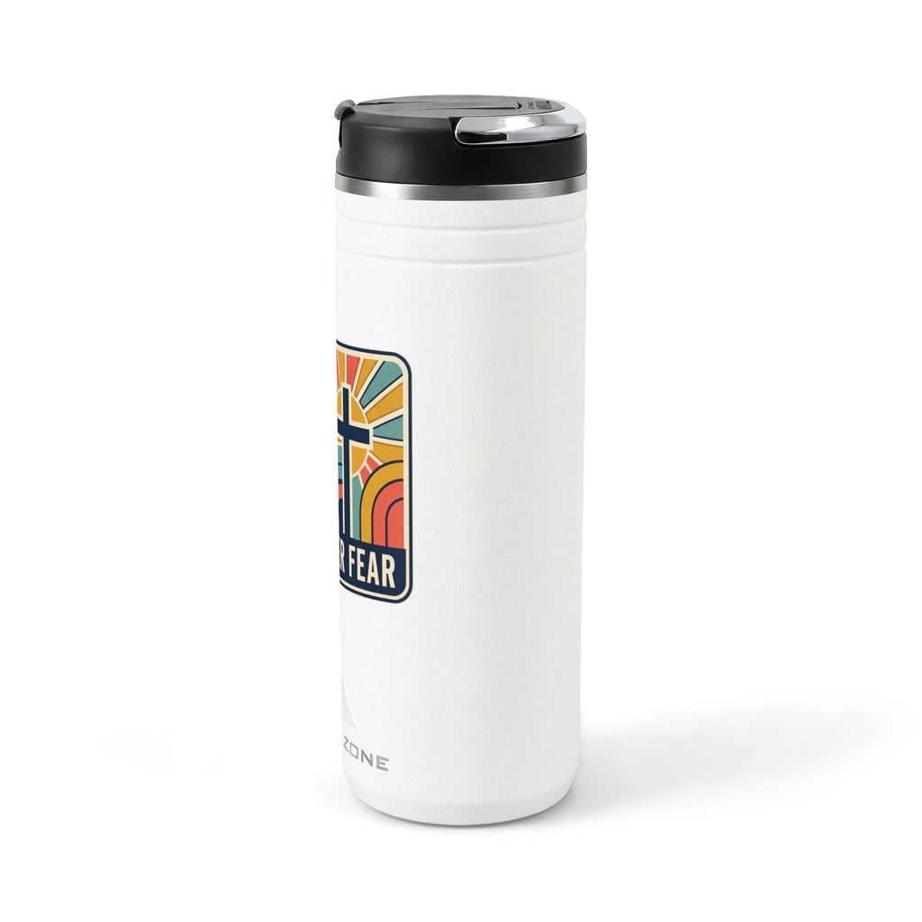 Faith over Fear emblem tumbler | Stainless steel straw tumbler 24oz