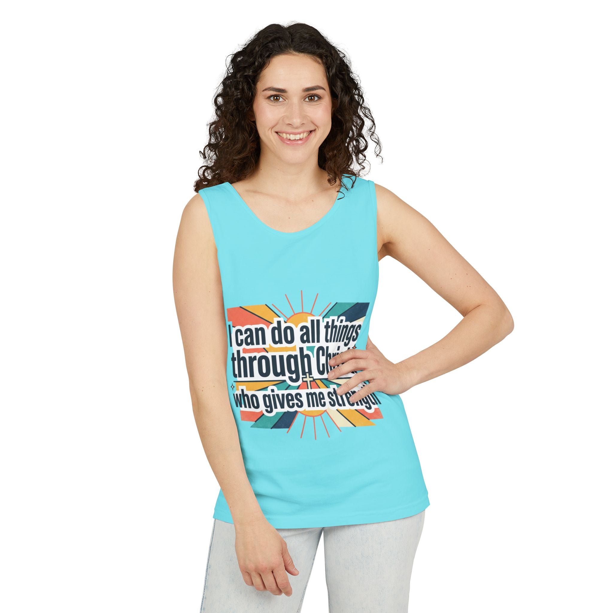 I can do all things tank top | Christian faith apparel