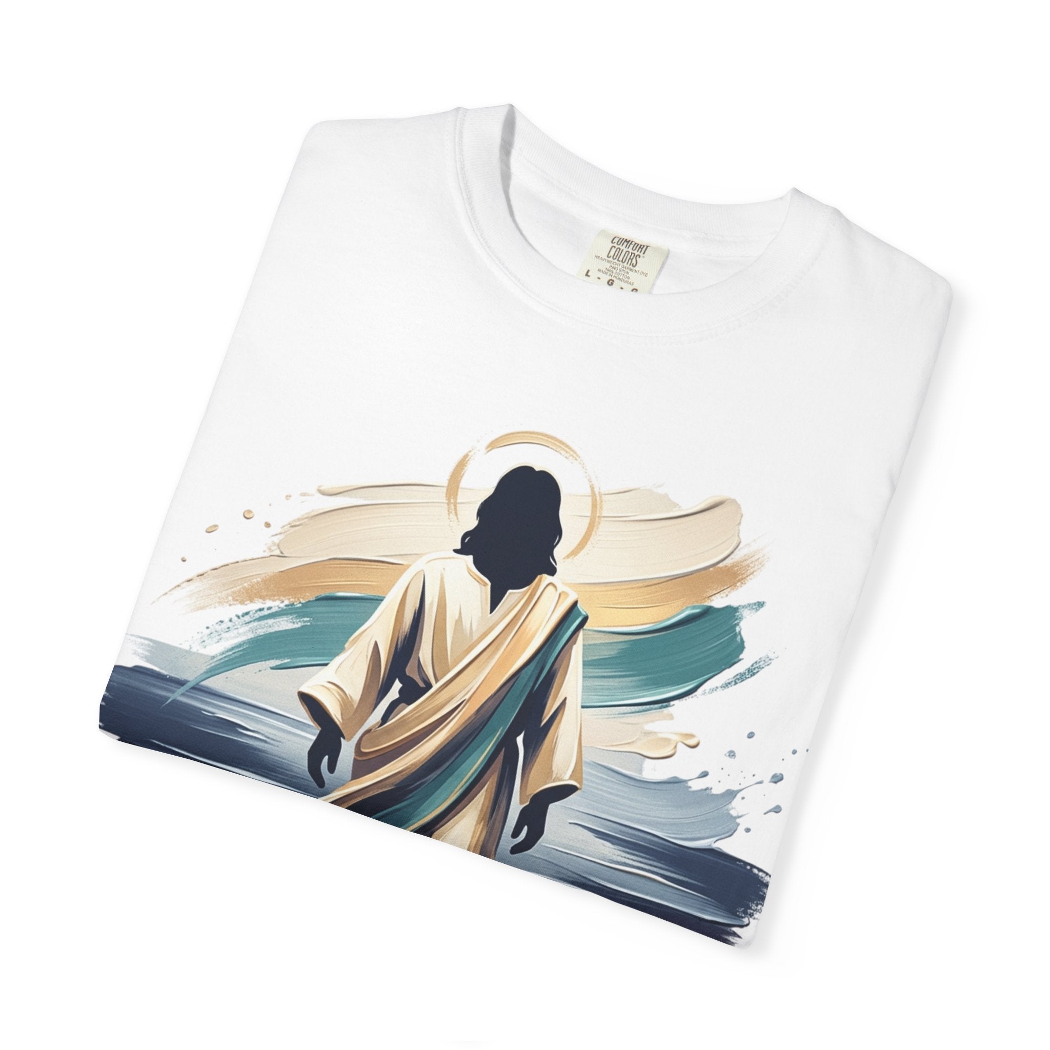 Jesus Walking on Water T-Shirt — Inspirational Christian Faith Tee