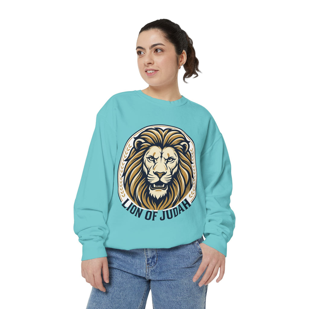 Lion of Judah Sweatshirt — Religious Lion Graphic Crewneck