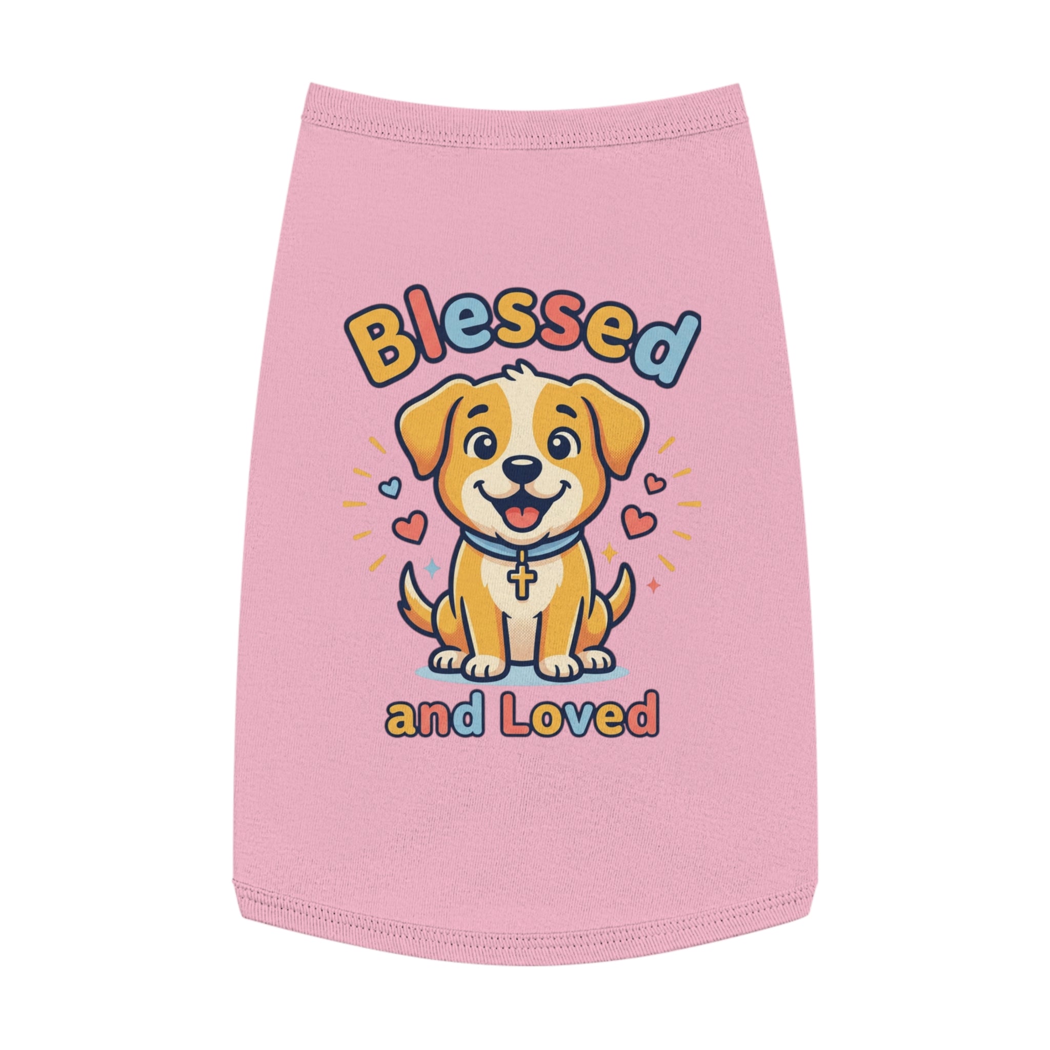 Blessed and Loved Pet Tank Top — Cute Dog Faith Graphic