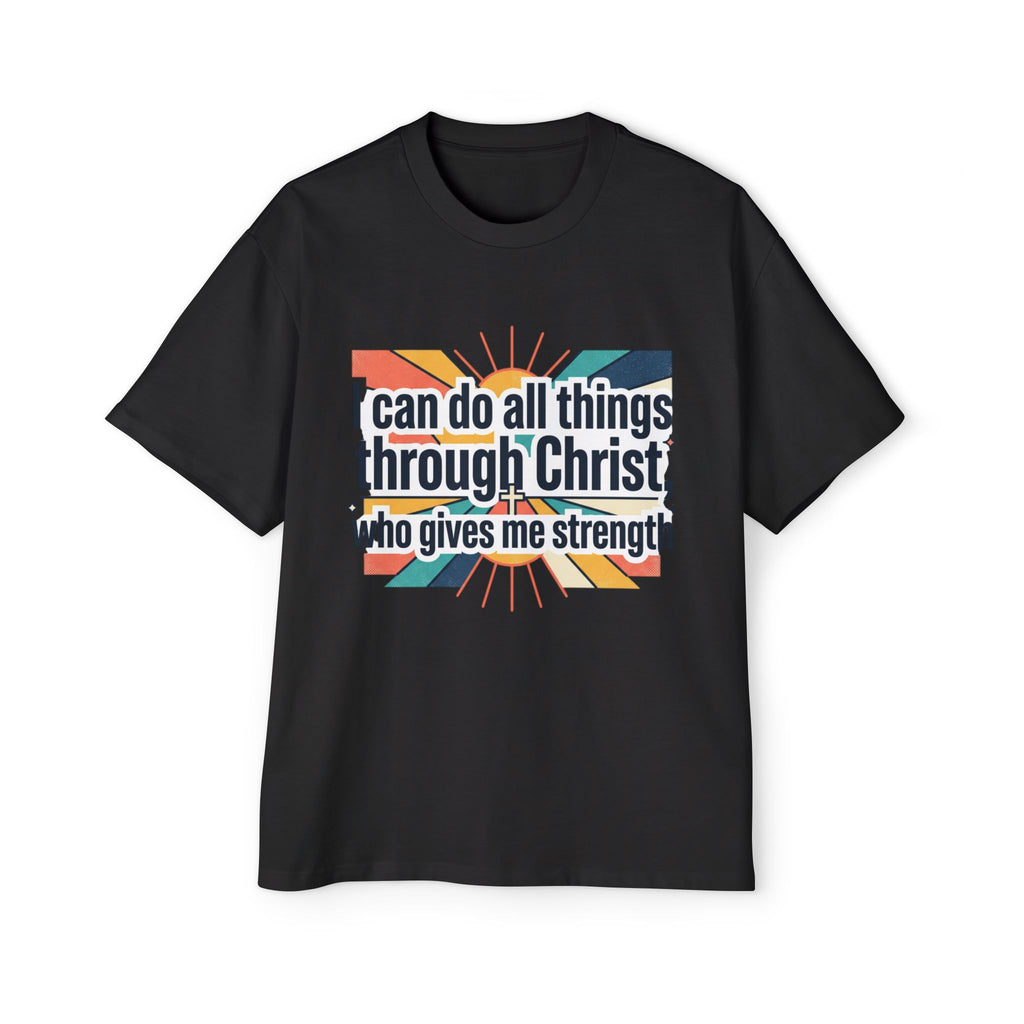 I can do all things through Christ who gives me strength T-Shirt | Grunge Christian Tee