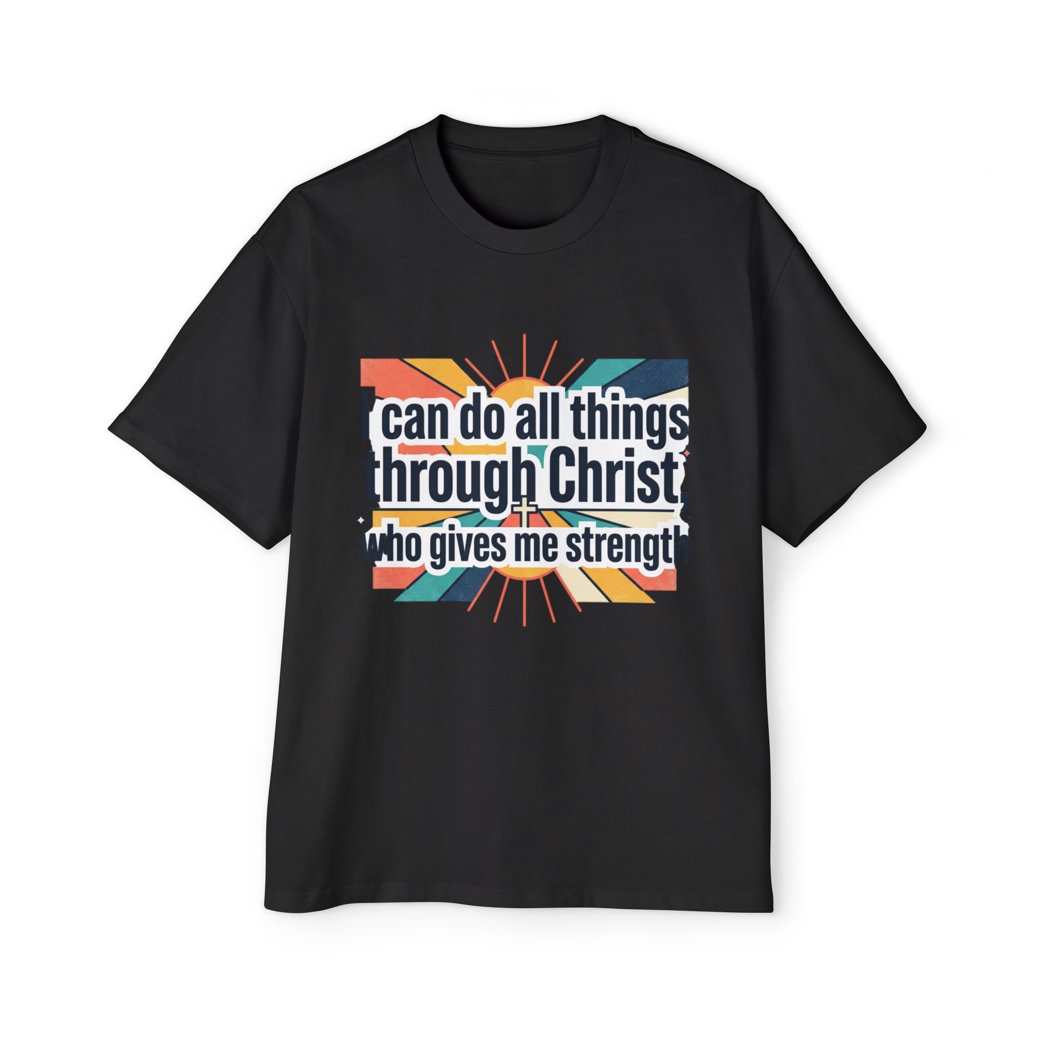 I can do all things through Christ who gives me strength T-Shirt | Grunge Christian Tee