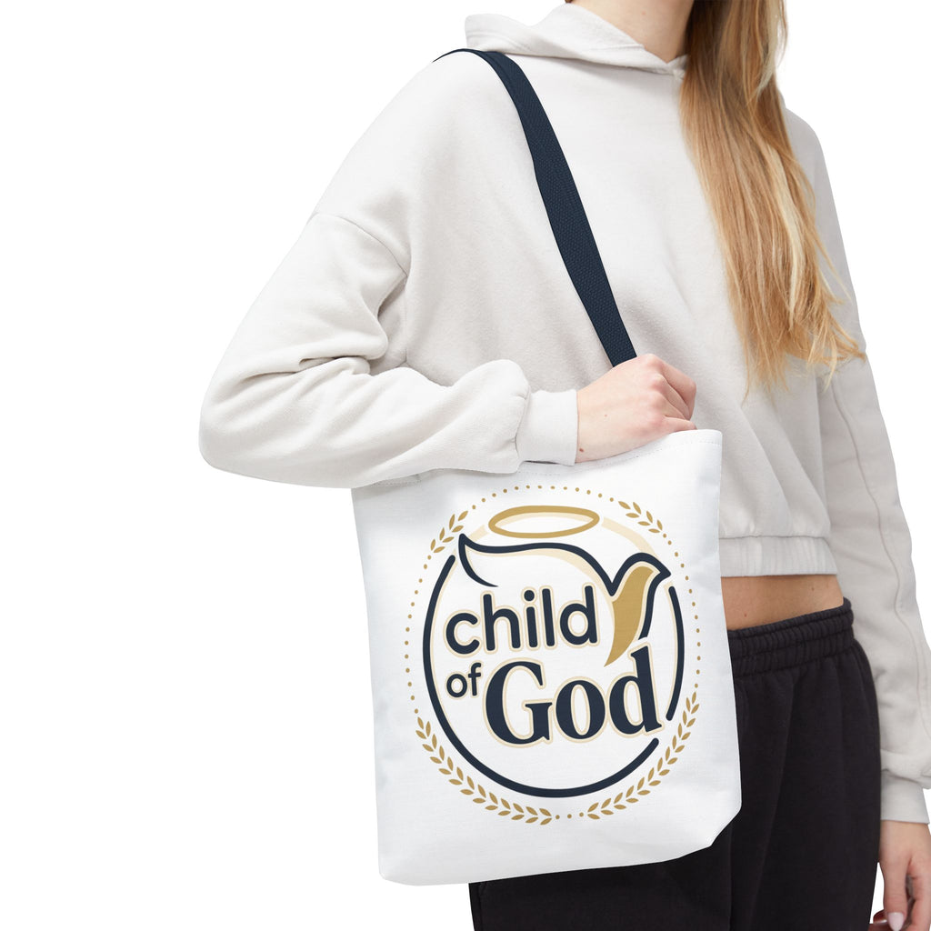 Child of God Tote Bag — All-Over Print Christian Canvas Tote