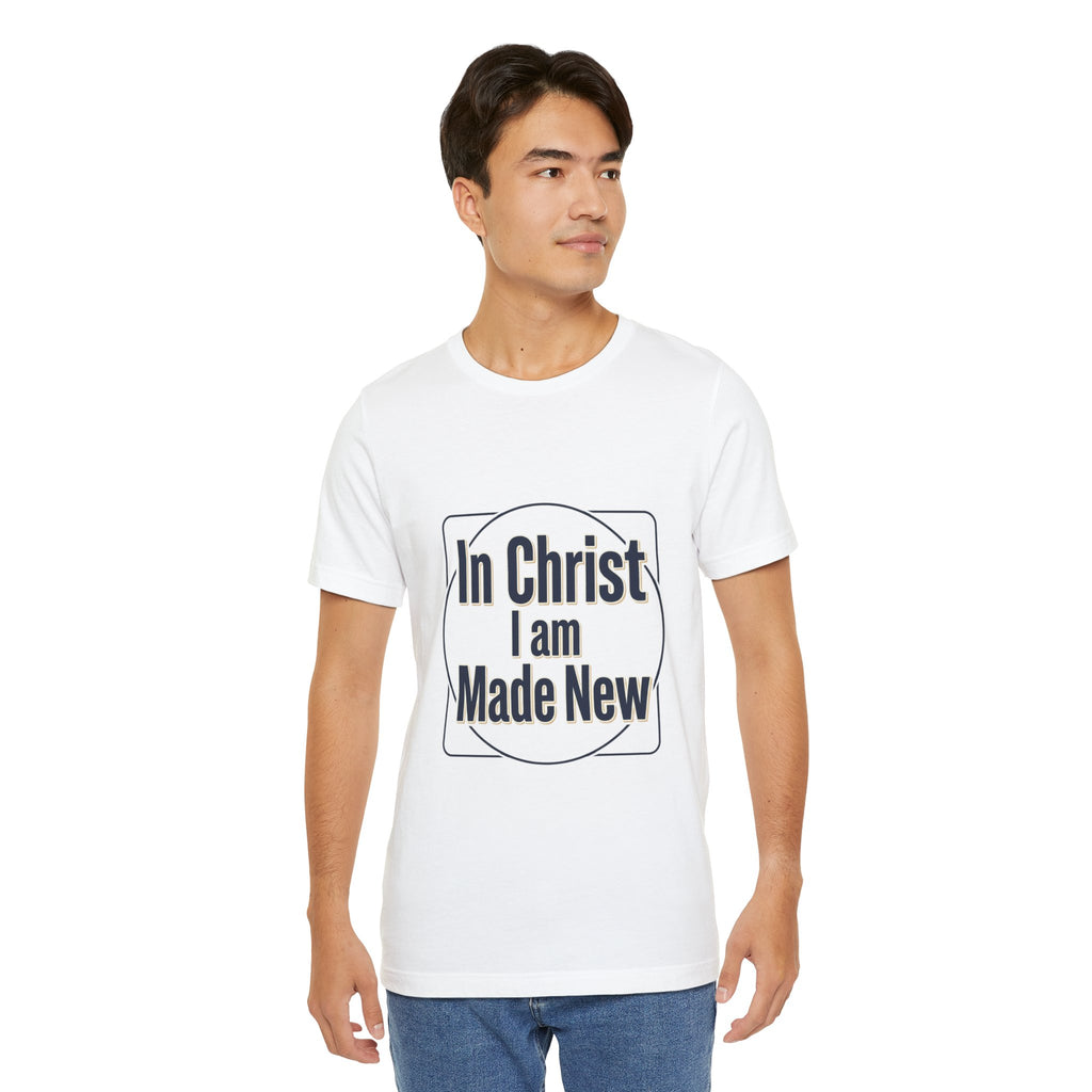 In Christ I Am Made New Tee | Christian encouragement, pastel retro