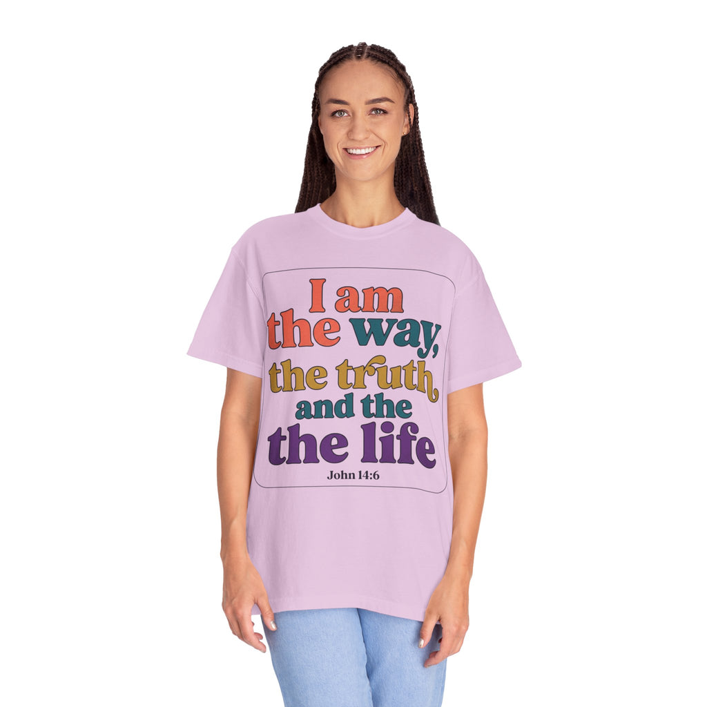 Christian T-Shirt — "I Am the Way, the Truth, and the Life" Retro Scripture Tee (John 14:6)