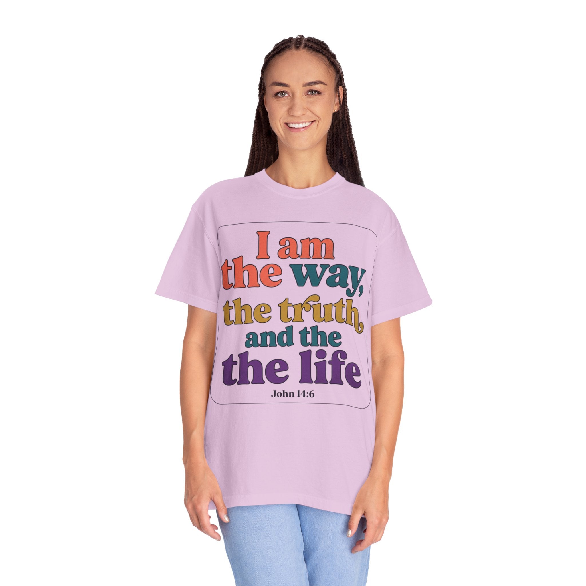 Christian T-Shirt — "I Am the Way, the Truth, and the Life" Retro Scripture Tee (John 14:6)
