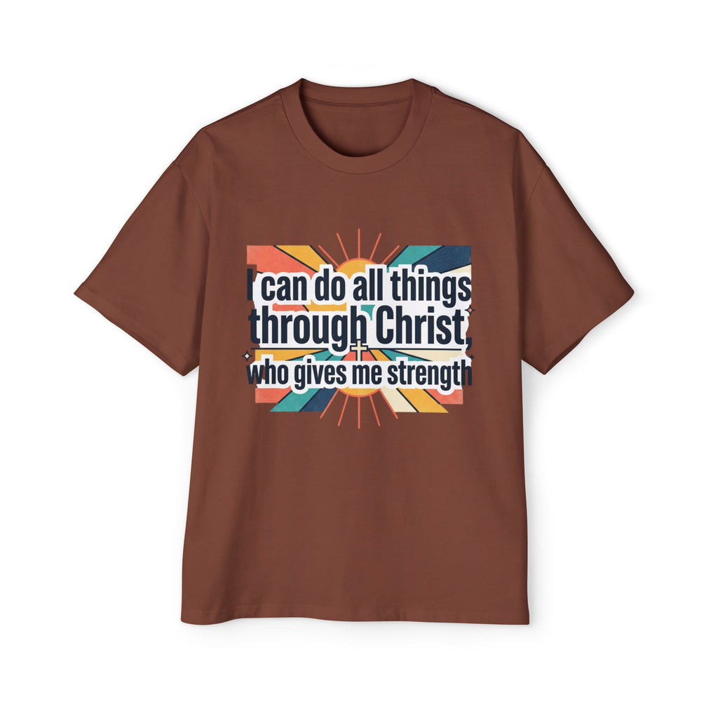 I can do all things through Christ who gives me strength T-Shirt | Grunge Christian Tee