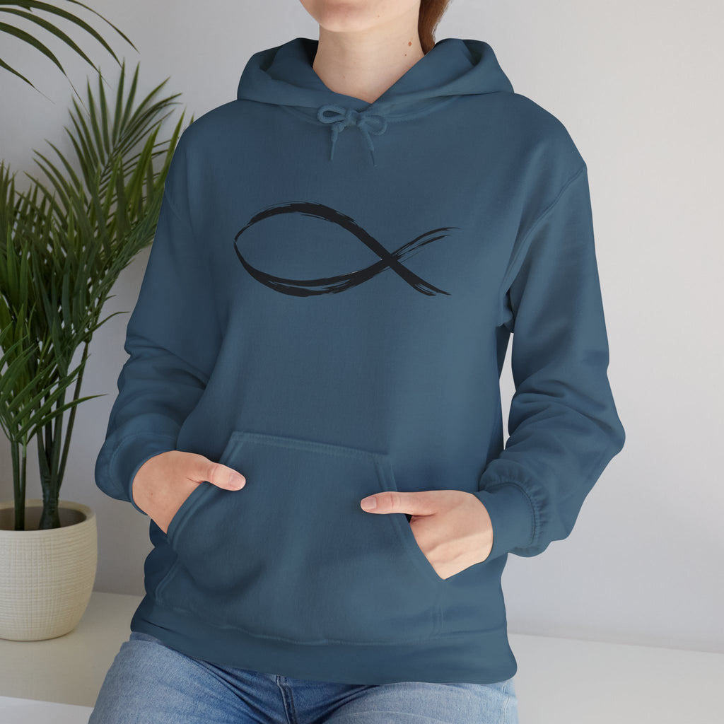 Christian Fish Symbal Heavy Blend™ Hooded Sweatshirt