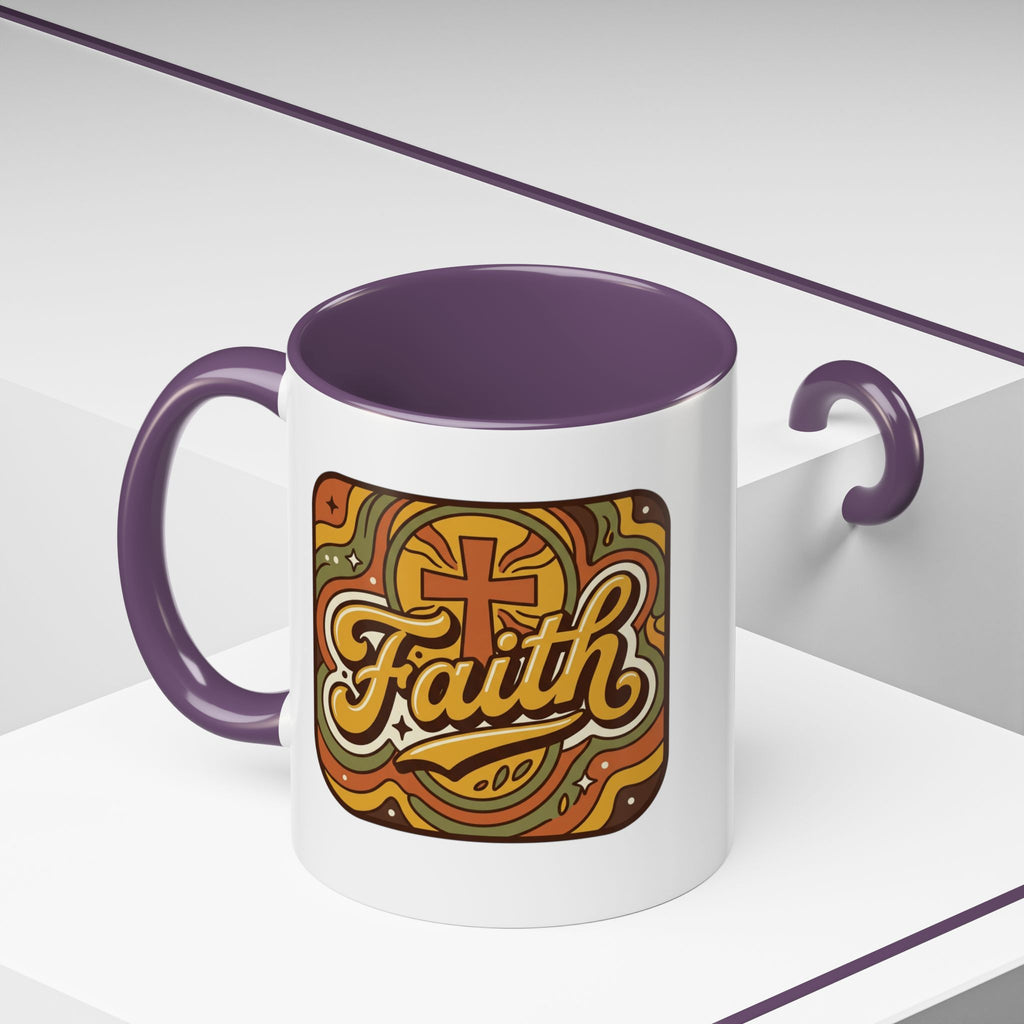 Faith Retro Script Mug | Accent Coffee Mug