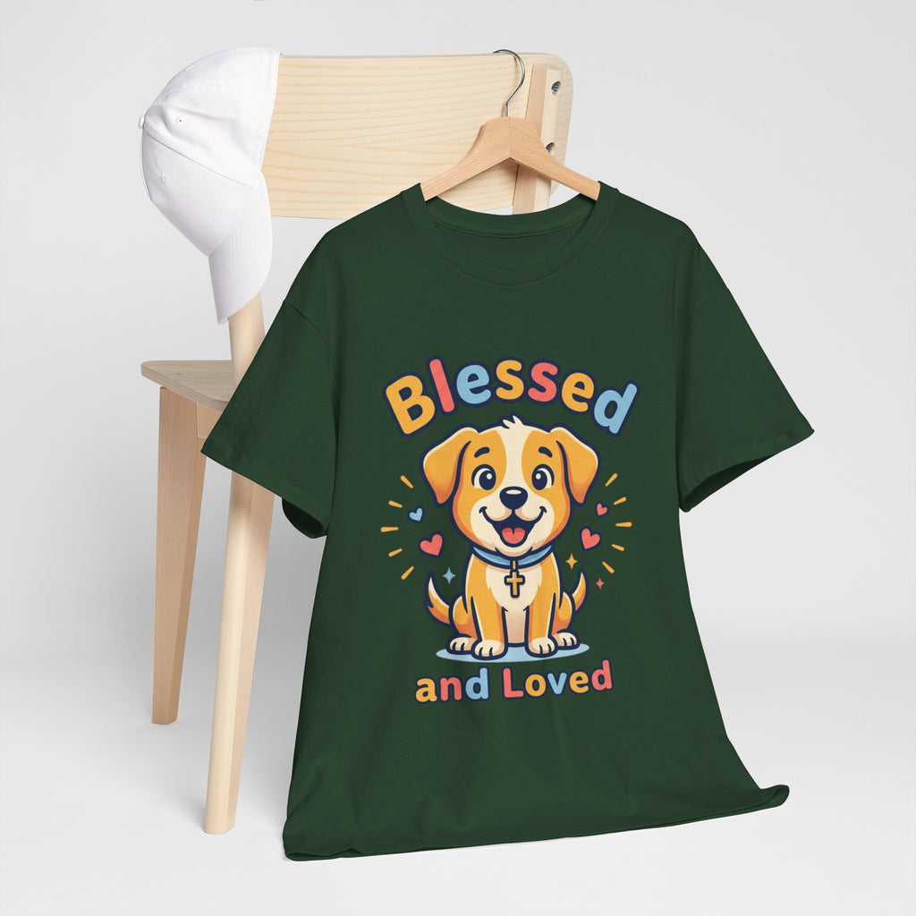 Blessed and Loved Puppy T-Shirt — Cute Dog Graphic Tee for Pet Lovers