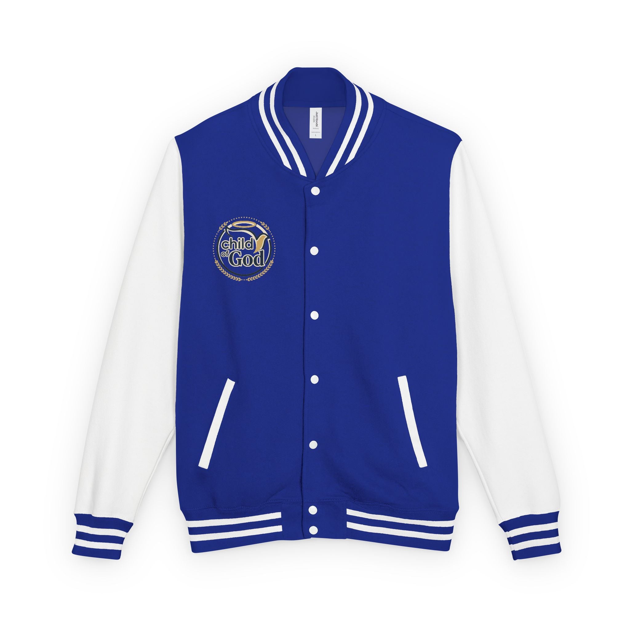Child of God Emblem Letterman Jacket | Red White Varsity