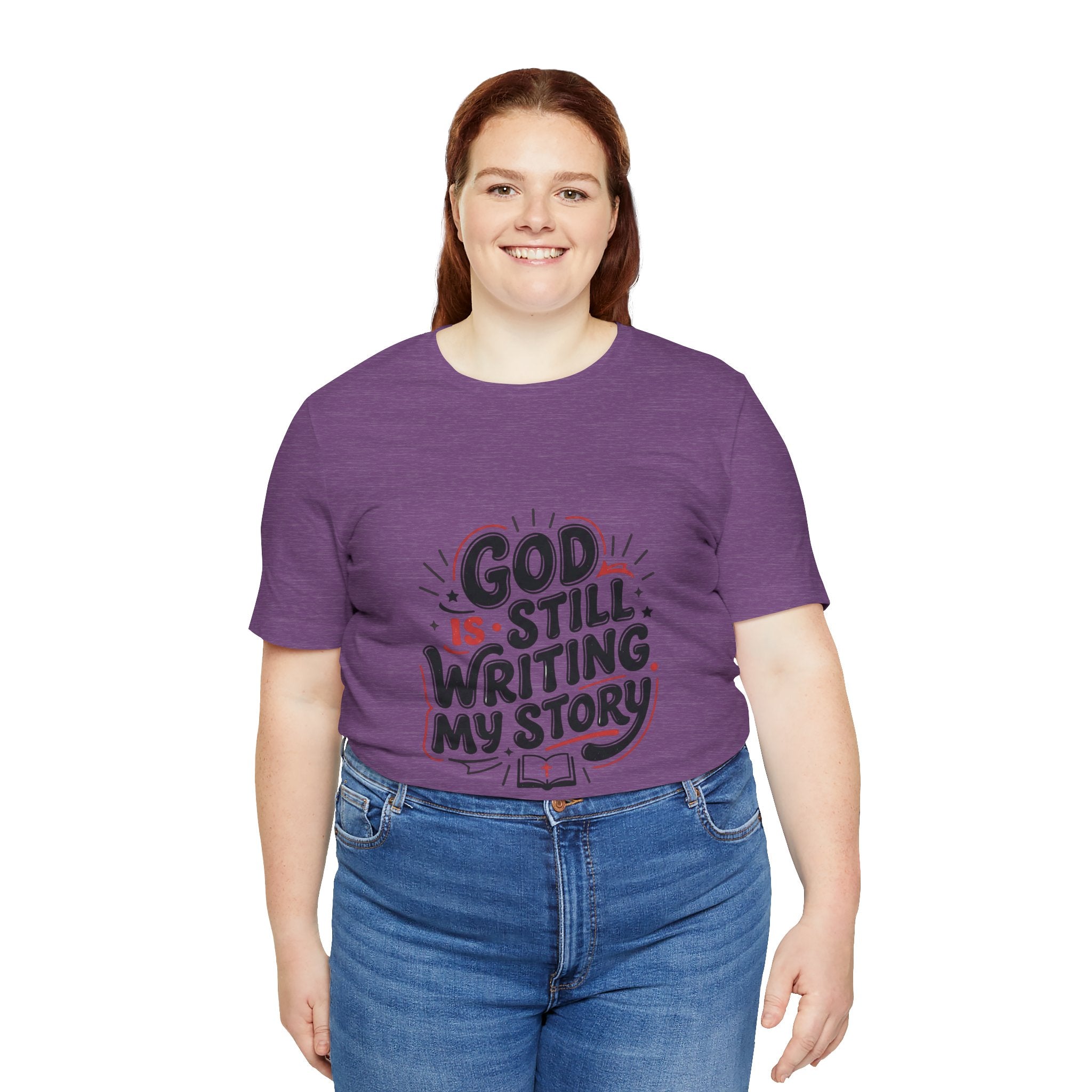 God Is Still Writing My Story T-Shirt | Christian encouragement, pastel groovy scripture