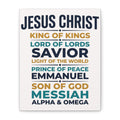 Jesus Christ Typography Wall Art Canvas | Matte Stretched Canvas