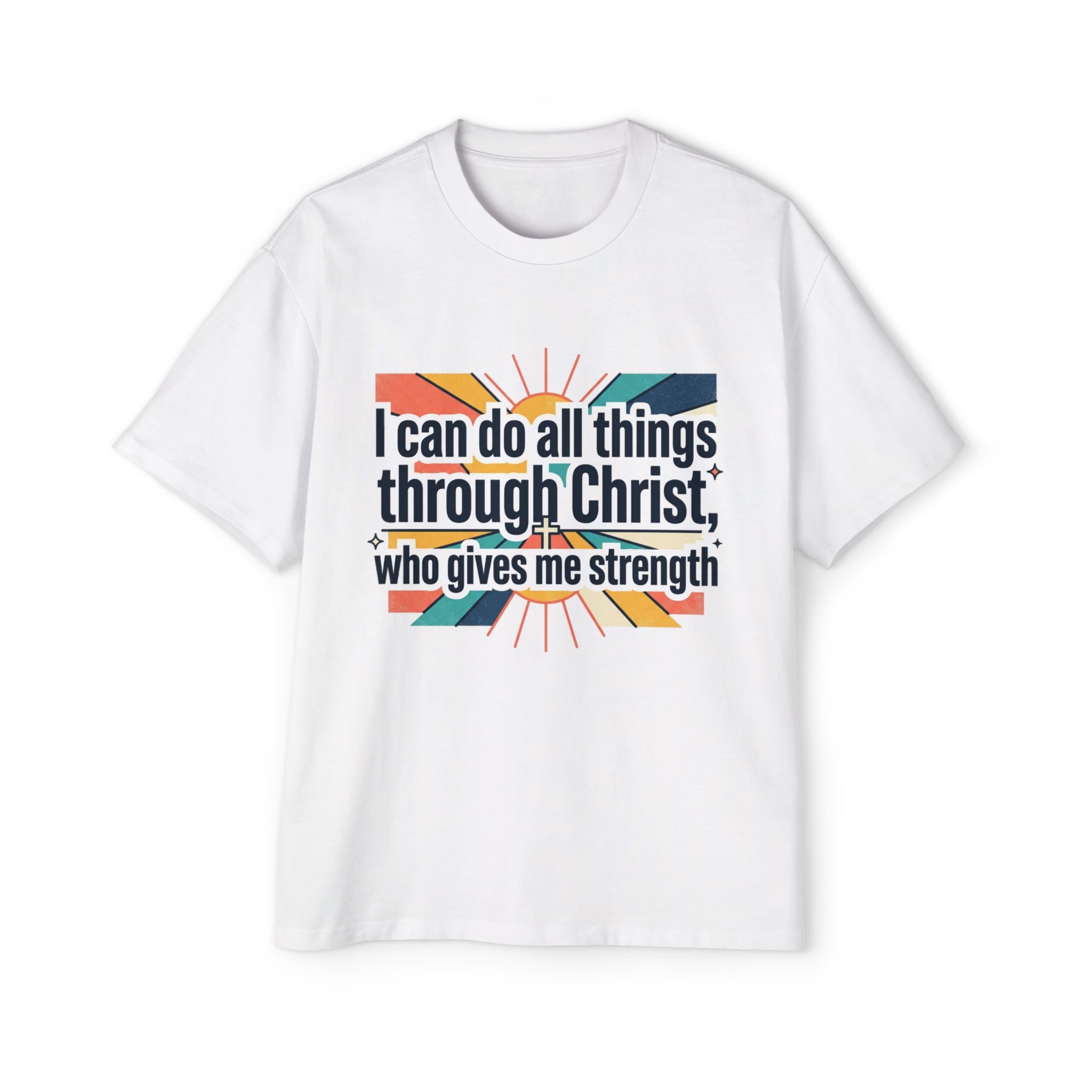 I can do all things through Christ who gives me strength T-Shirt | Grunge Christian Tee