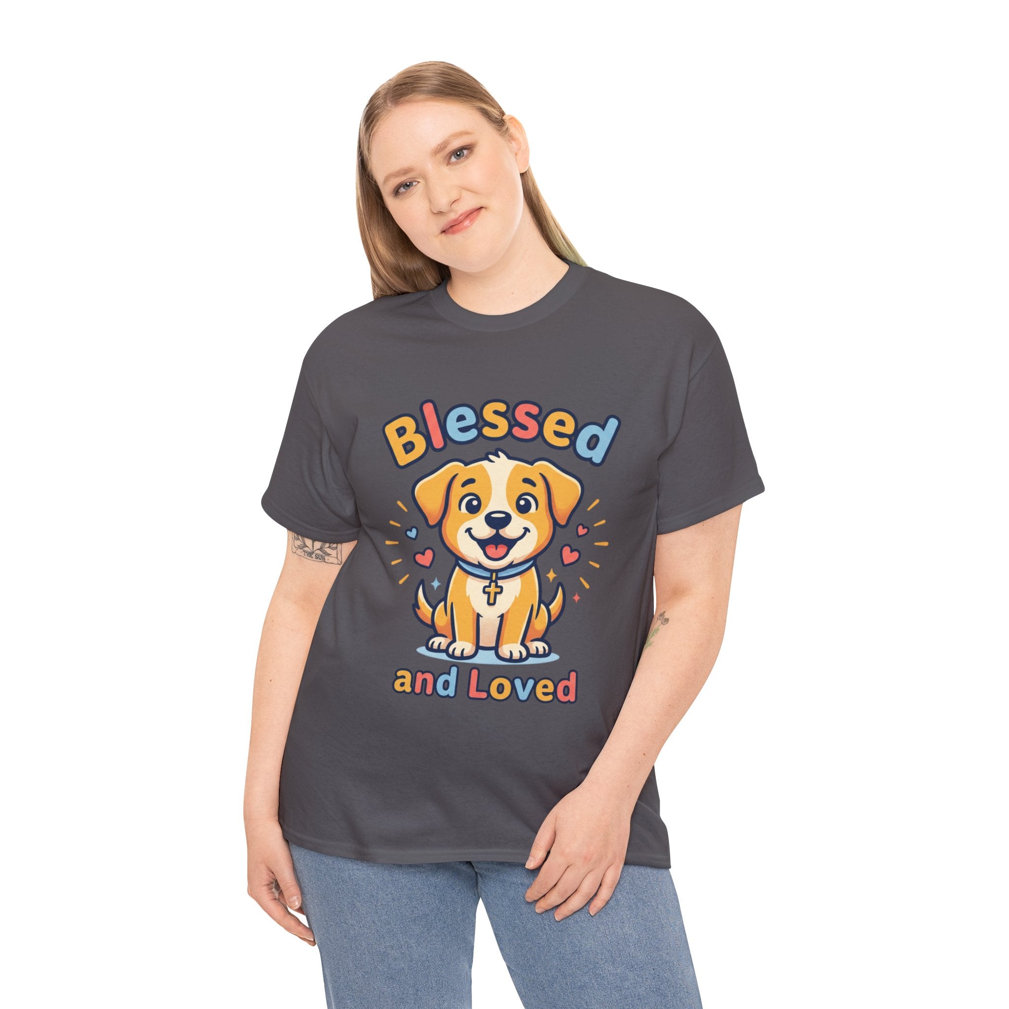 Blessed and Loved Puppy T-Shirt — Cute Dog Graphic Tee for Pet Lovers