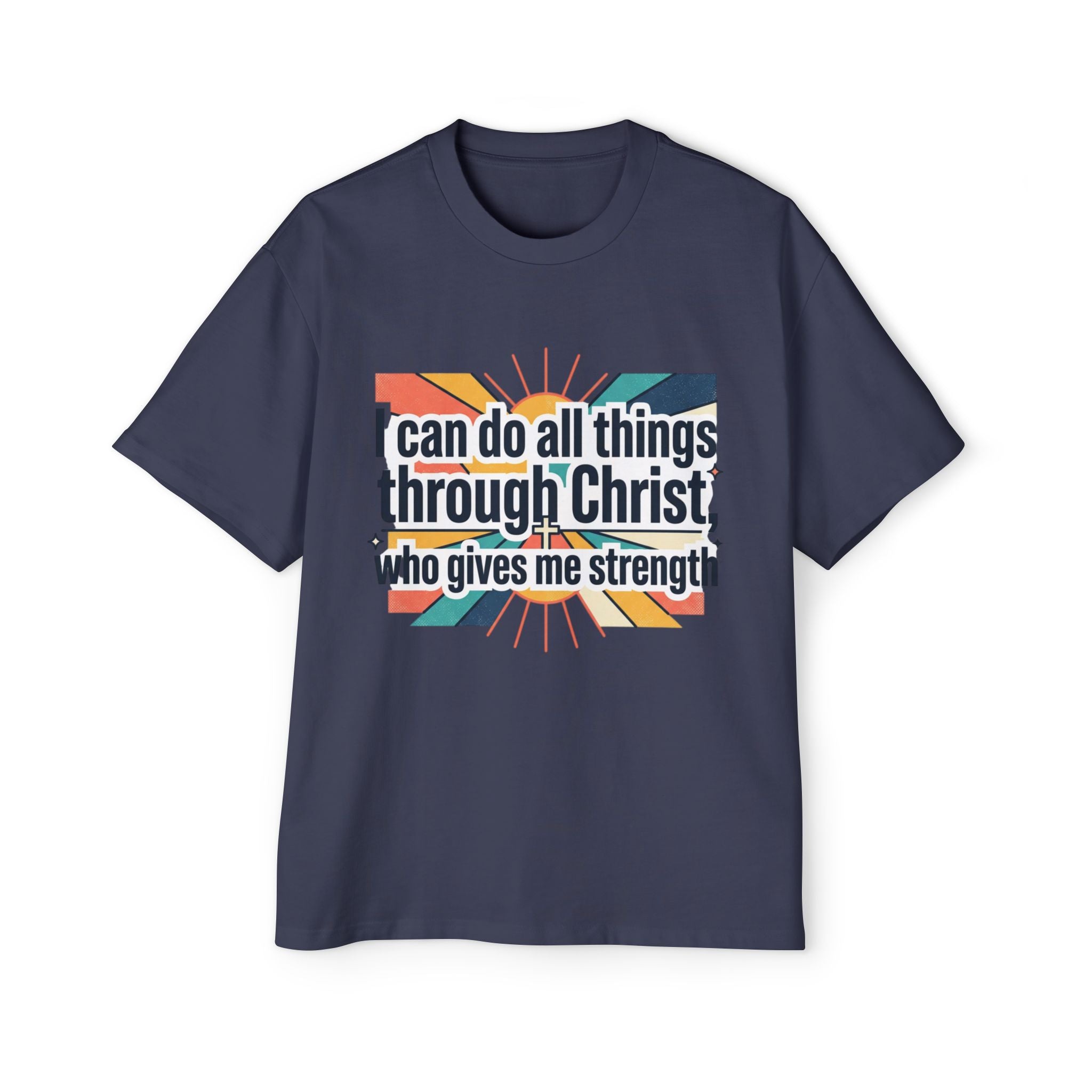 I can do all things through Christ who gives me strength T-Shirt | Grunge Christian Tee