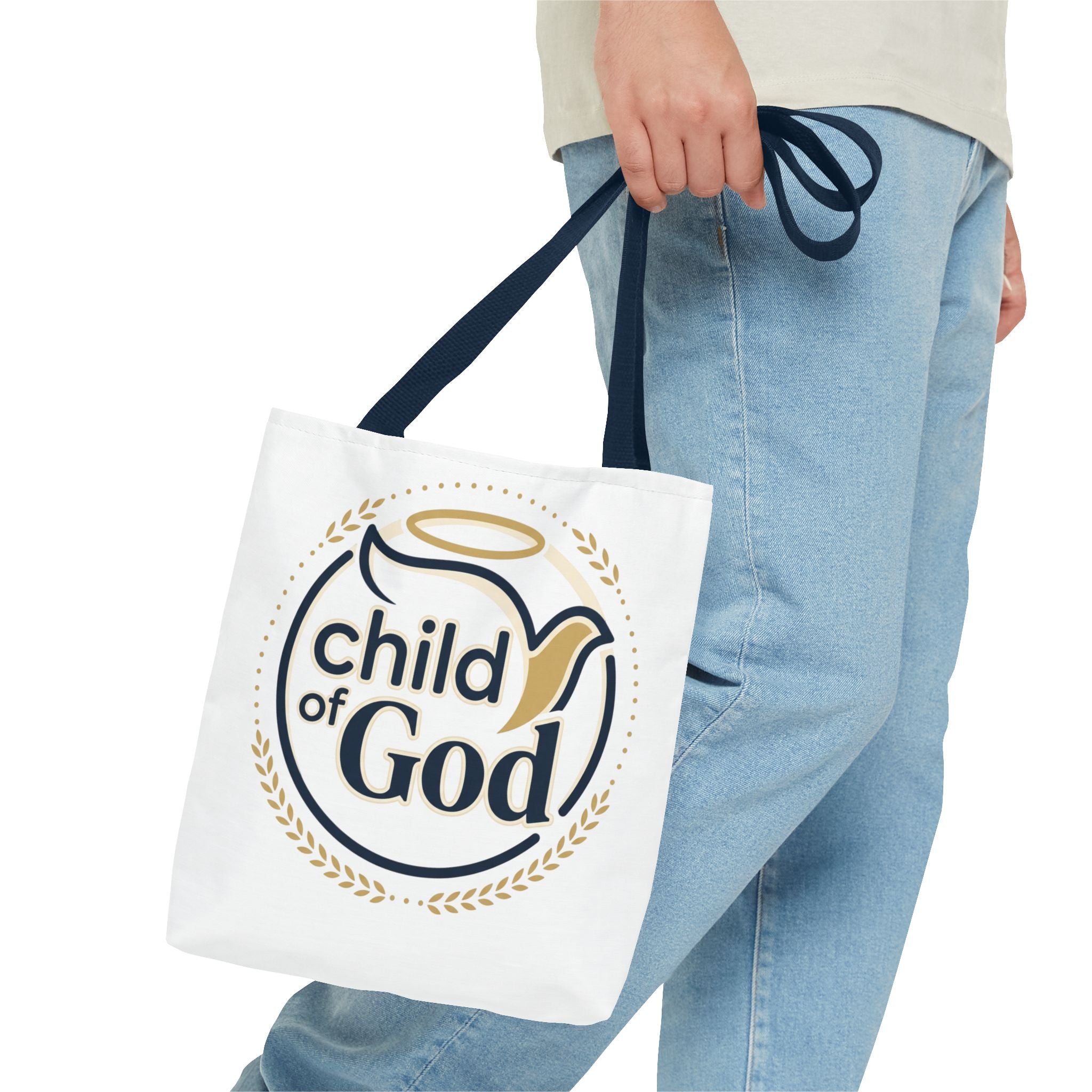 Child of God Tote Bag — All-Over Print Christian Canvas Tote