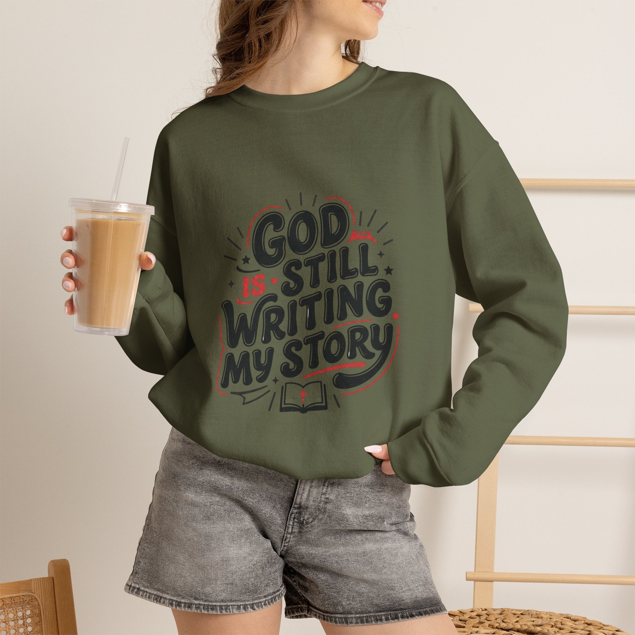 God Is Still Writing My Story Sweatshirt | Christian encouragement, groovy scripture