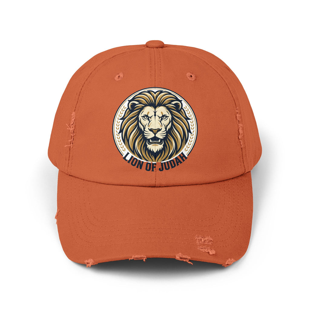 Lion of Judah Distressed Baseball Cap — Vintage Christian Hat