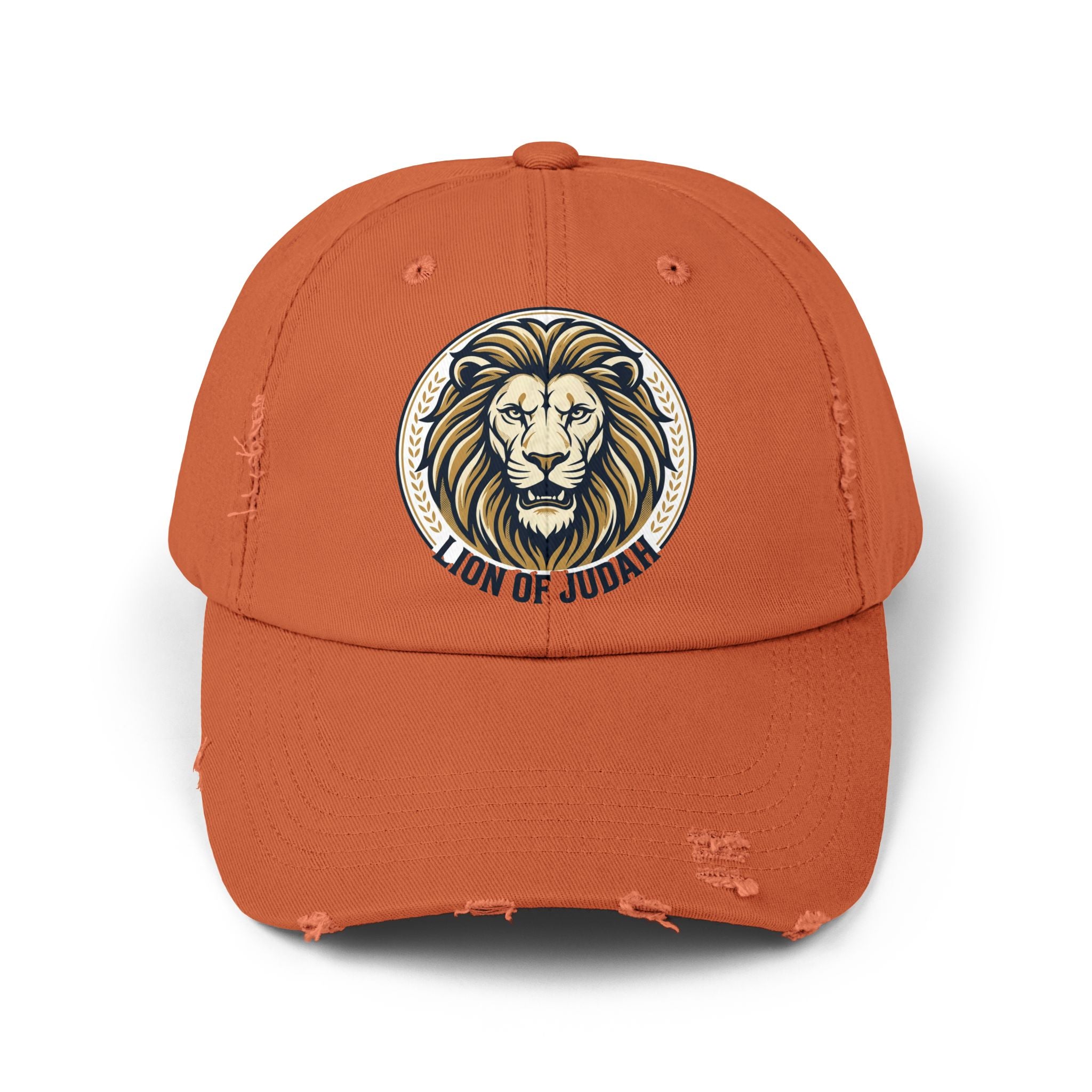 Lion of Judah Distressed Baseball Cap — Vintage Christian Hat