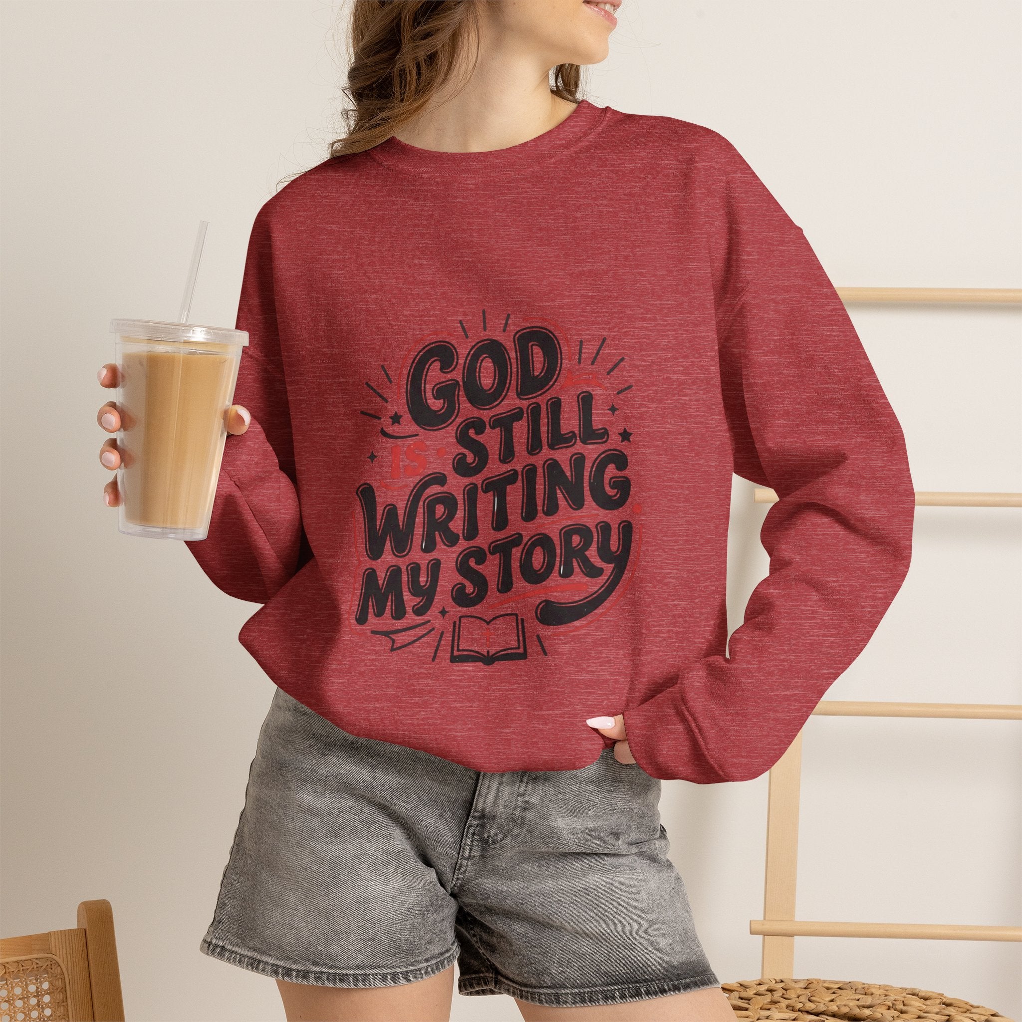 God Is Still Writing My Story Sweatshirt | Christian encouragement, groovy scripture