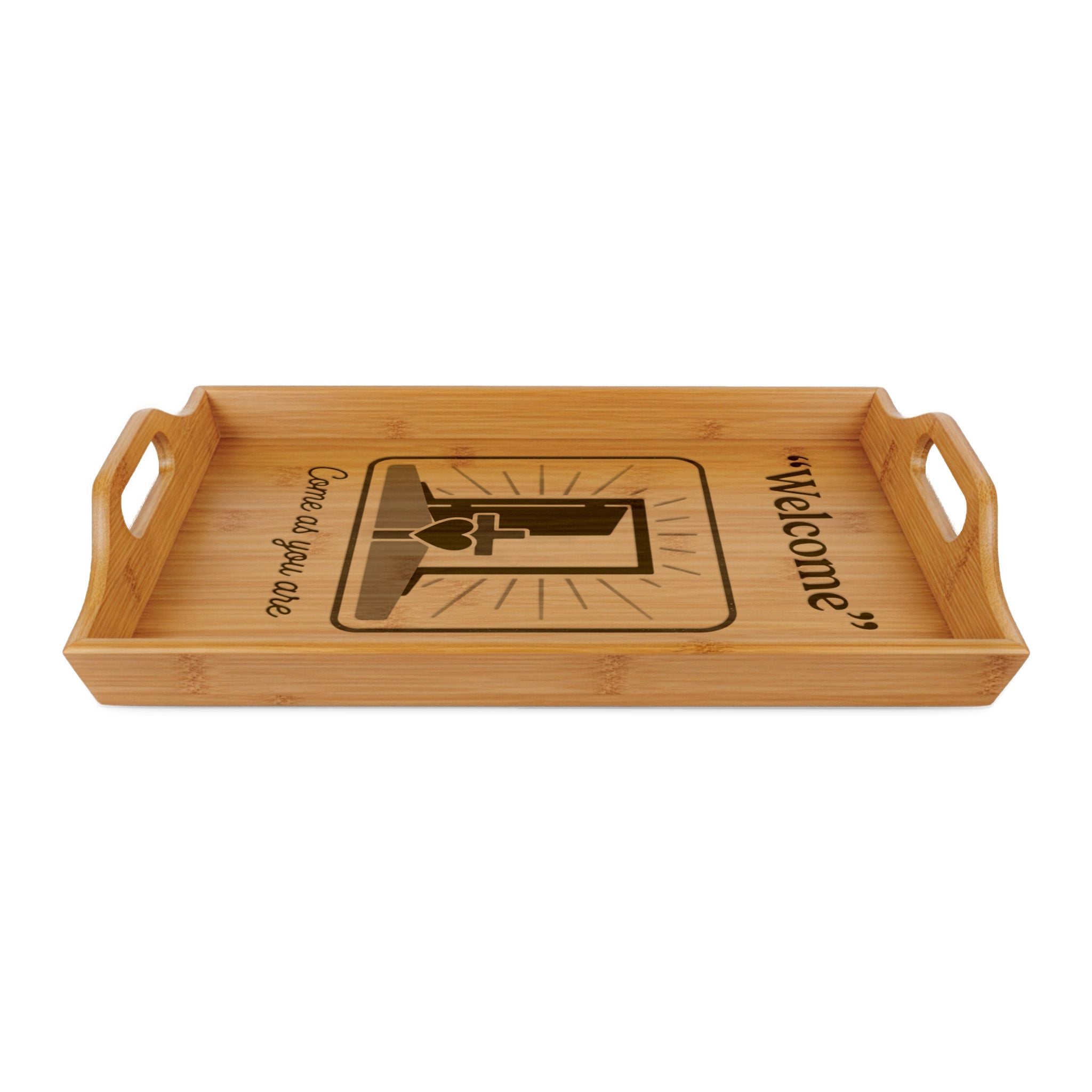 Welcome come as you are - Serving Tray | Bamboo Religious Tray