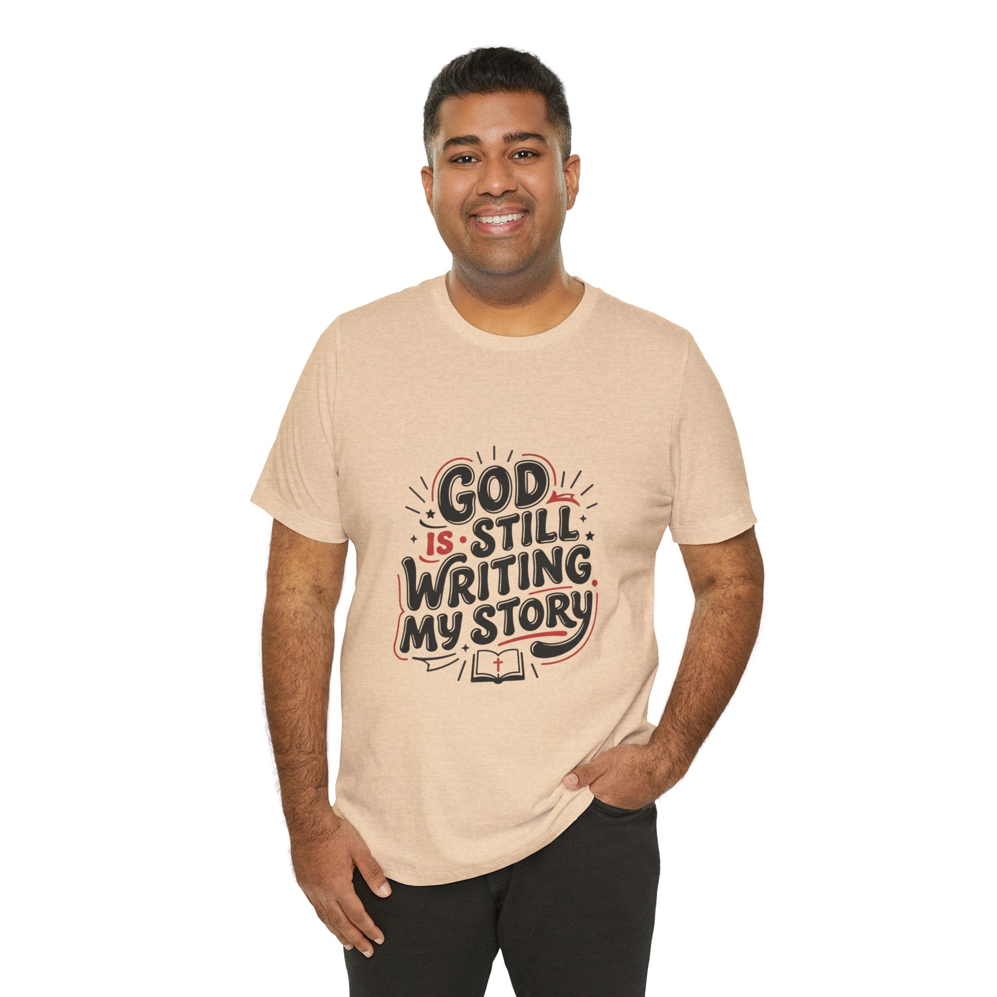 God Is Still Writing My Story T-Shirt | Christian encouragement, pastel groovy scripture