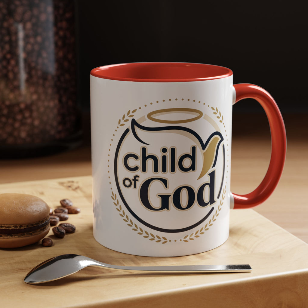 Child of God Accent Coffee Mug — 11/15 oz Christian Faith Ceramic Mug