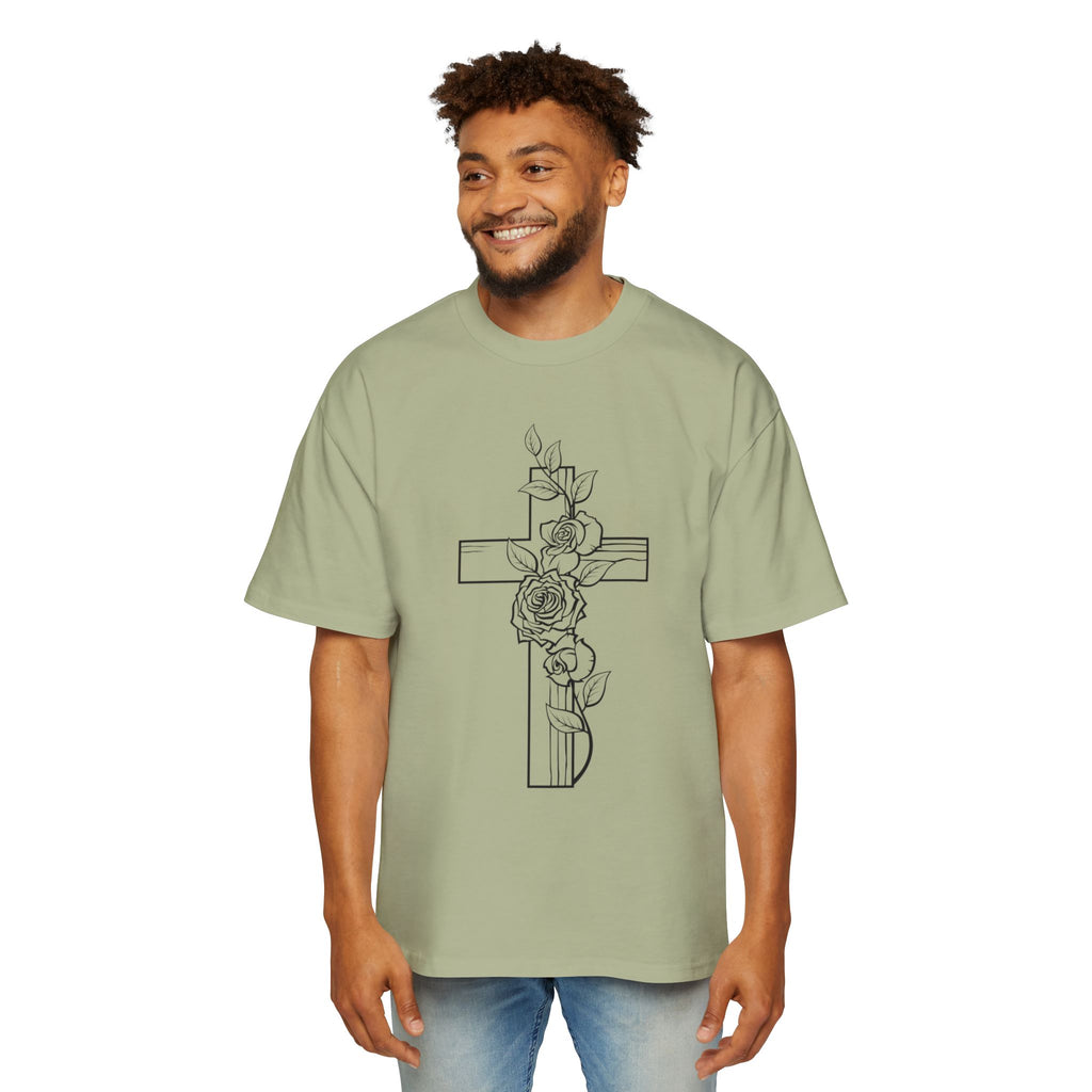 Cross and Rose| Grunge Christian Tee