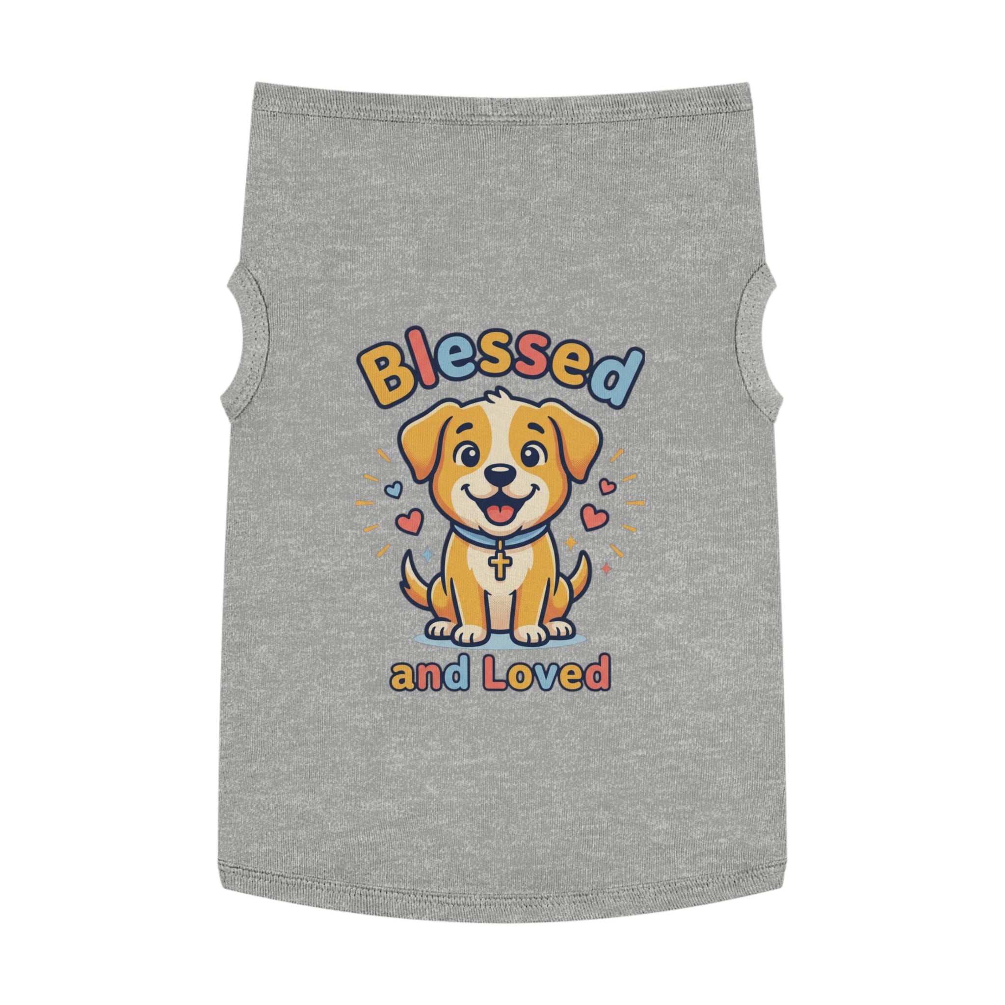 Blessed and Loved Pet Tank Top — Cute Dog Faith Graphic