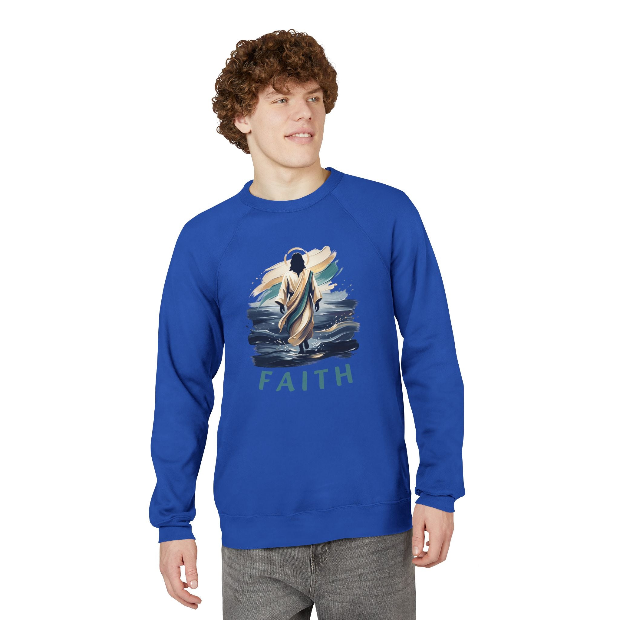 Christian walking on water Sweatshirt — "Faith"