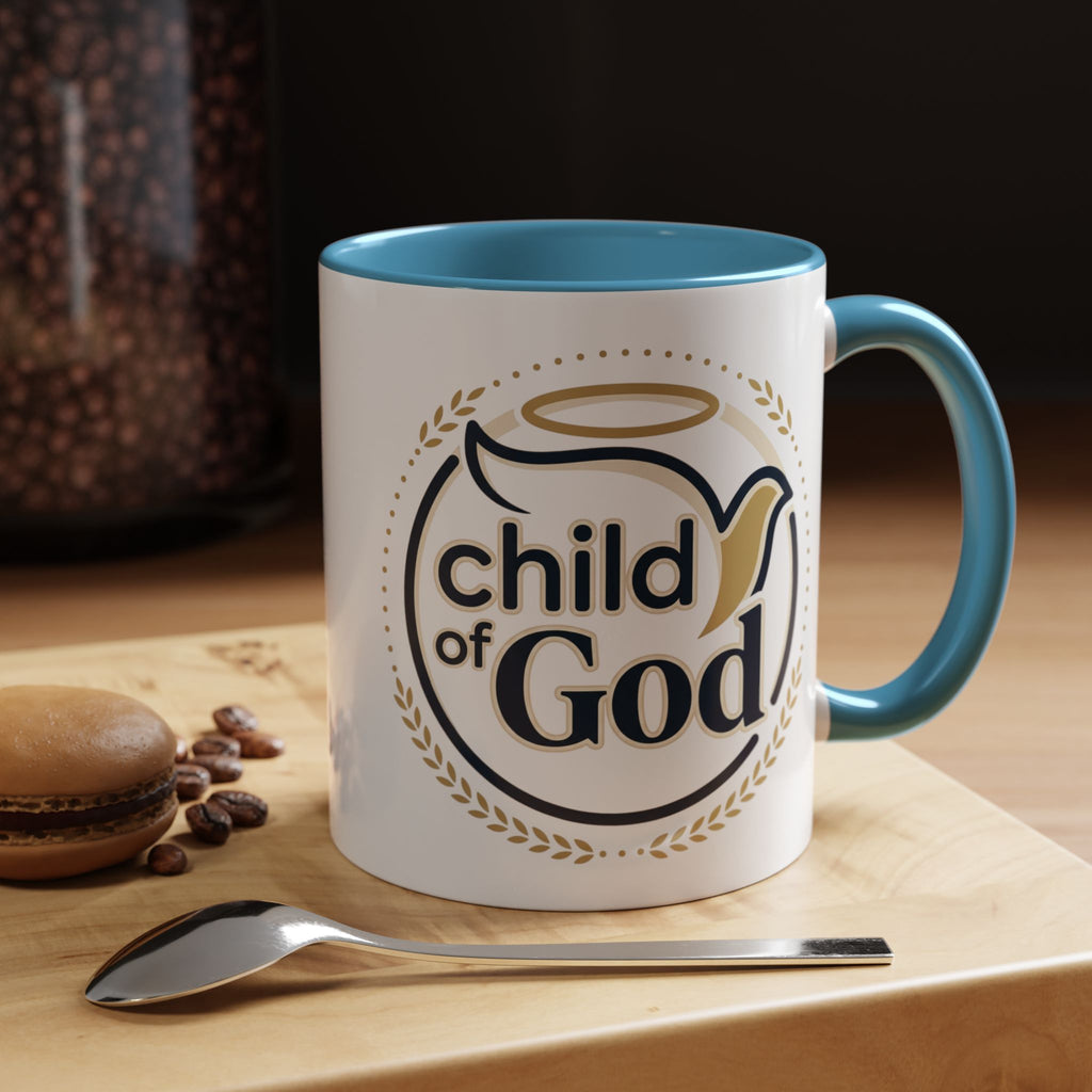 Child of God Accent Coffee Mug — 11/15 oz Christian Faith Ceramic Mug