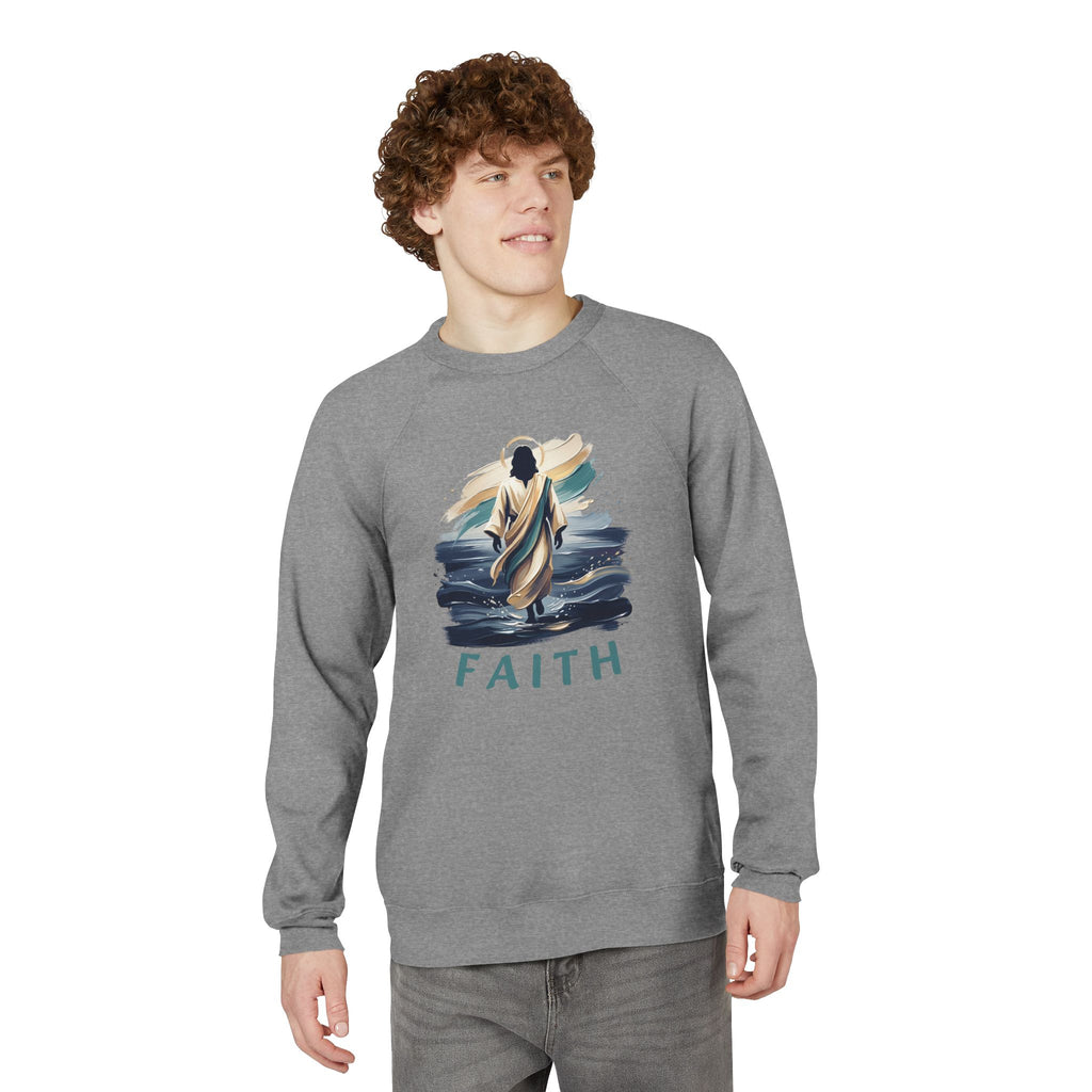 Christian walking on water Sweatshirt — "Faith"