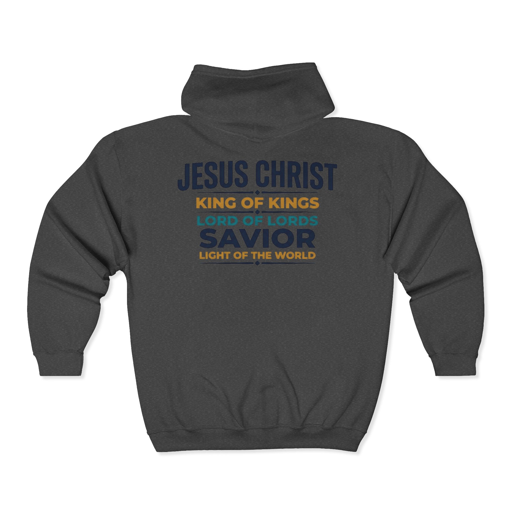 King of Kings Hoodie — Religious Faith Unisex Zip-Up Sweatshirt