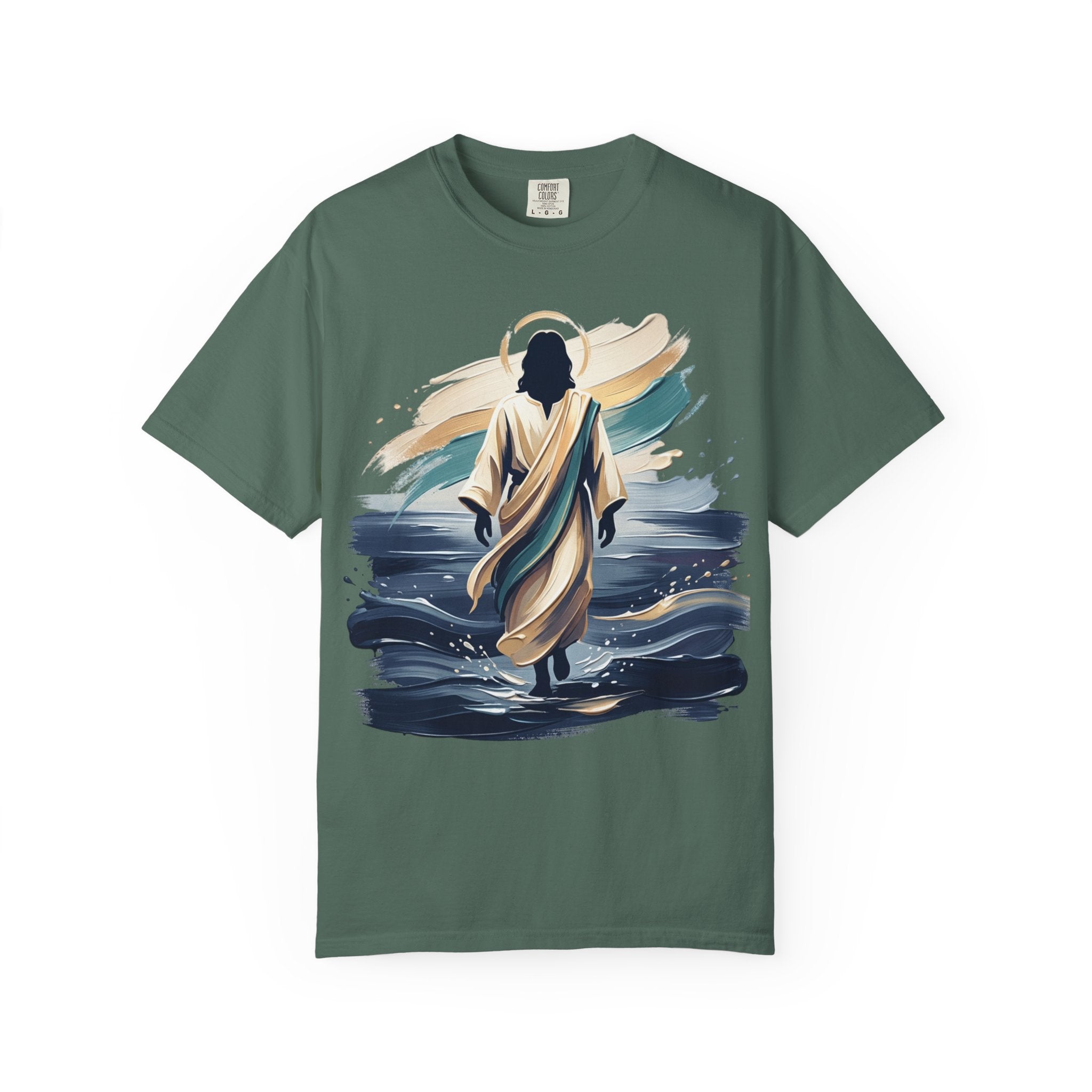 Jesus Walking on Water T-Shirt — Inspirational Christian Faith Tee