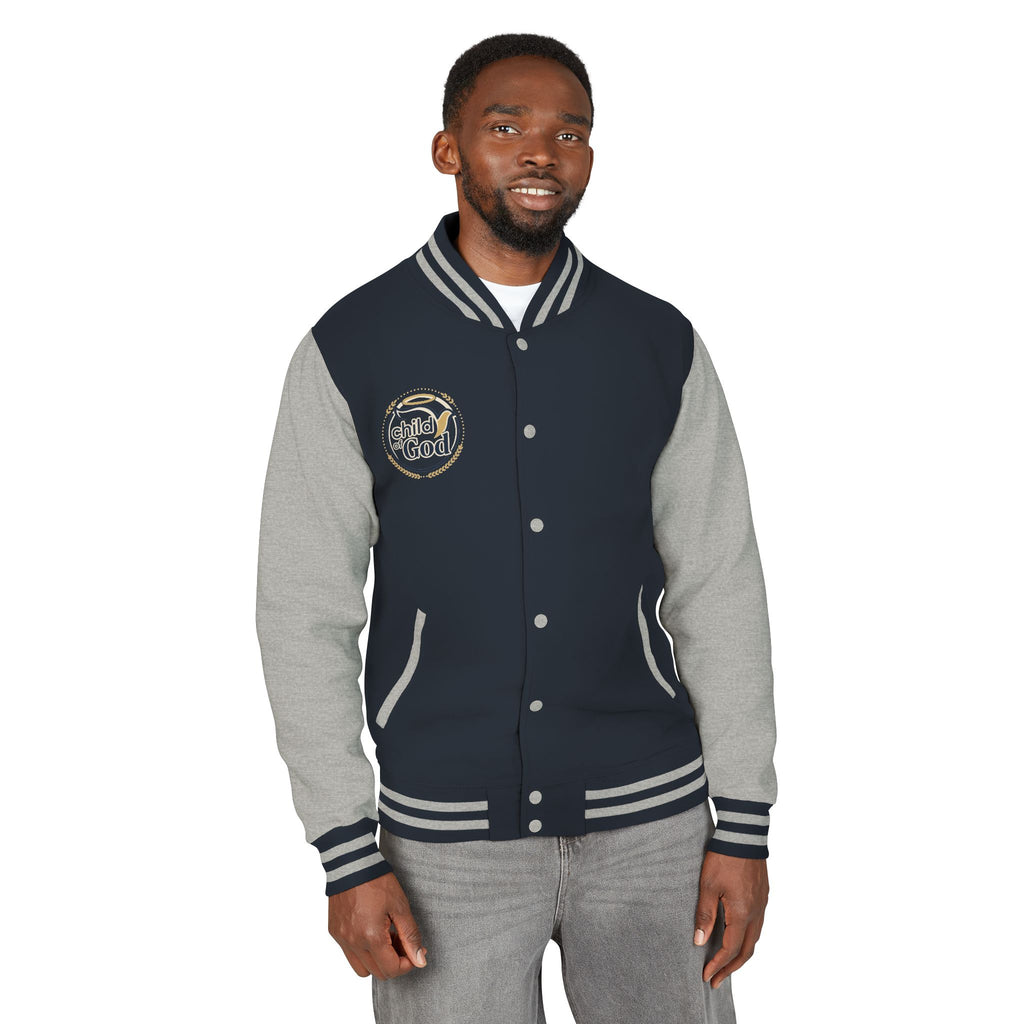 Child of God Emblem Letterman Jacket | Red White Varsity