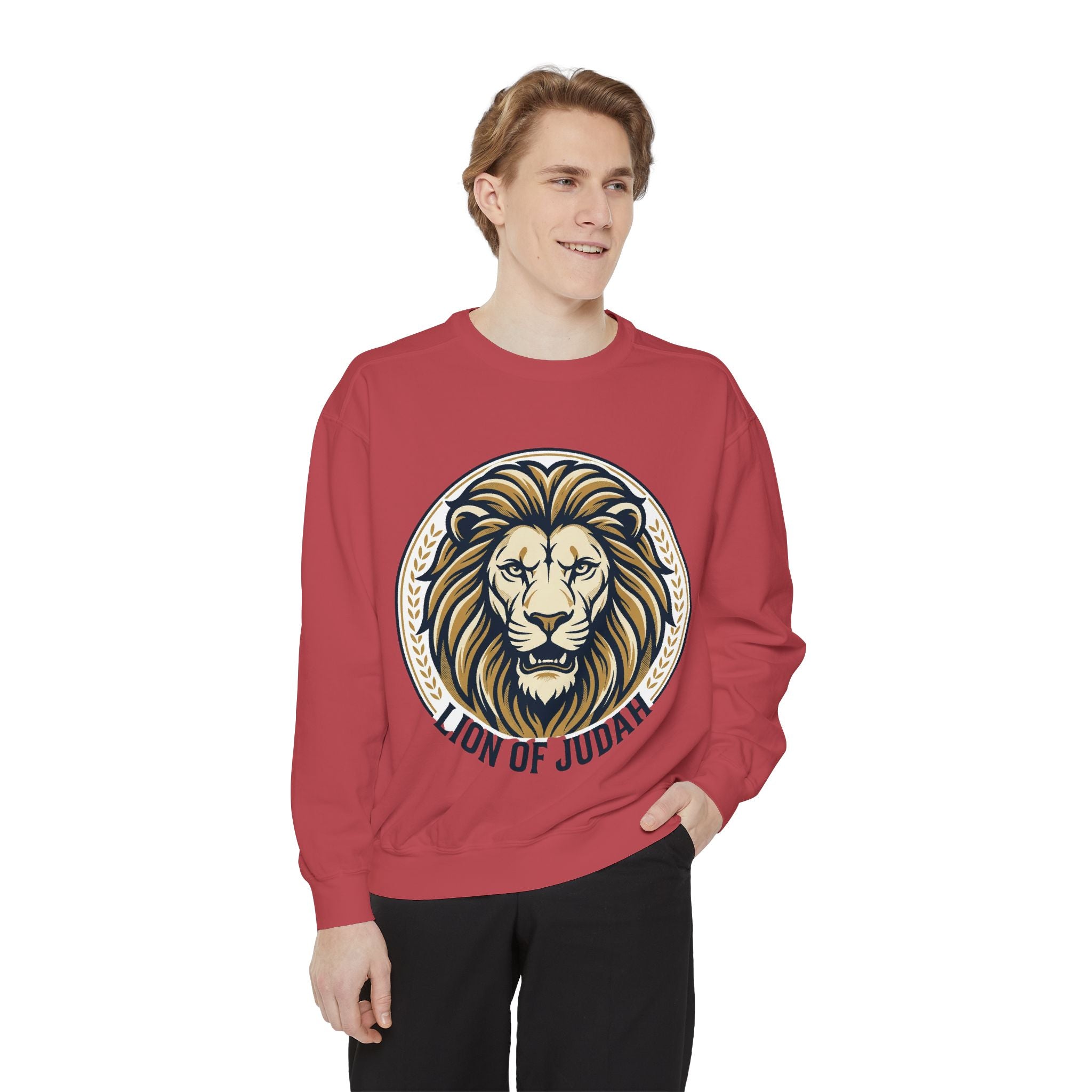 Lion of Judah Sweatshirt — Religious Lion Graphic Crewneck