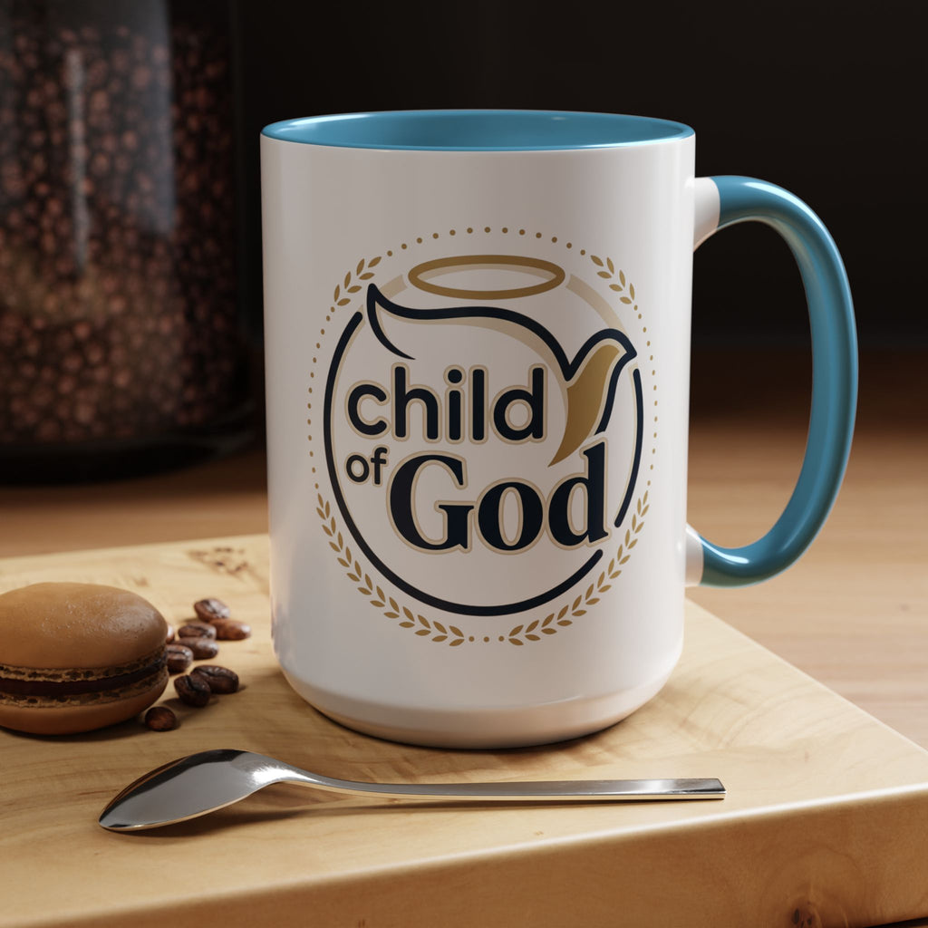 Child of God Accent Coffee Mug — 11/15 oz Christian Faith Ceramic Mug