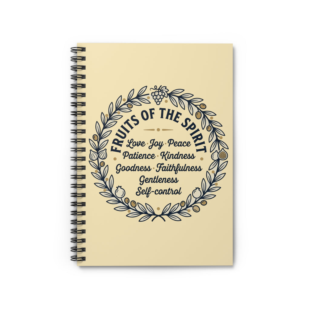 Fruits of the Spirit Wreath Spiral Notebook | Ruled Journal