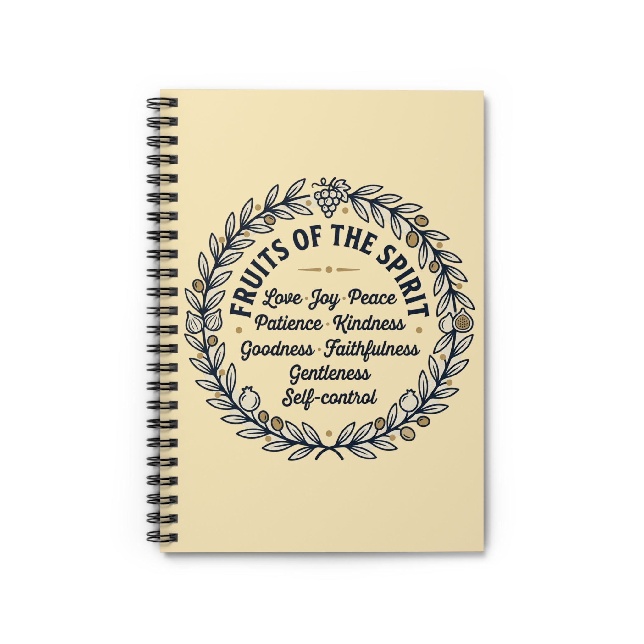 Fruits of the Spirit Wreath Spiral Notebook | Ruled Journal
