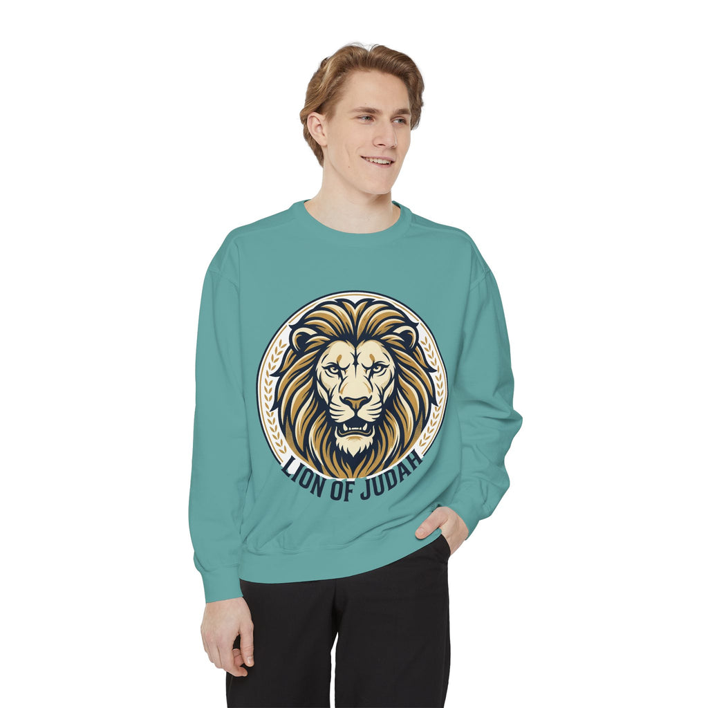 Lion of Judah Sweatshirt — Religious Lion Graphic Crewneck