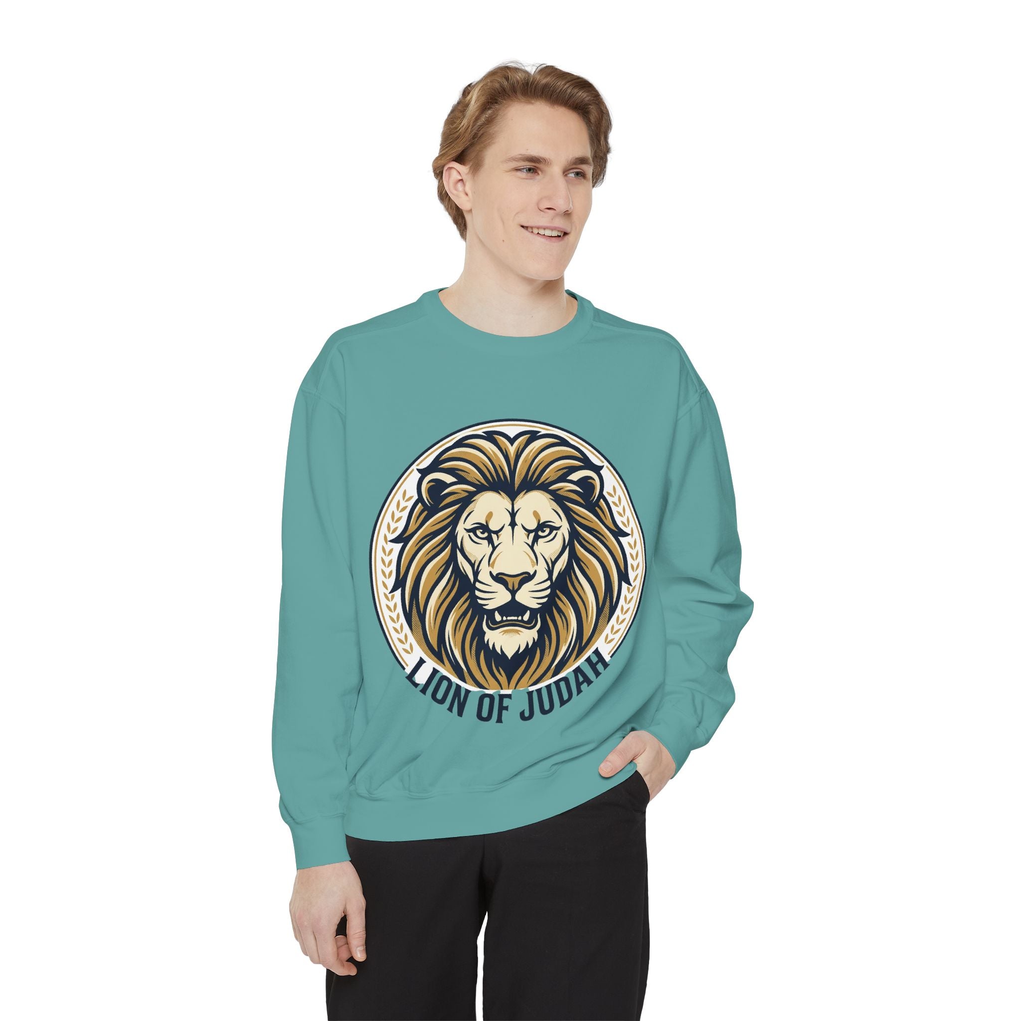 Lion of Judah Sweatshirt — Religious Lion Graphic Crewneck
