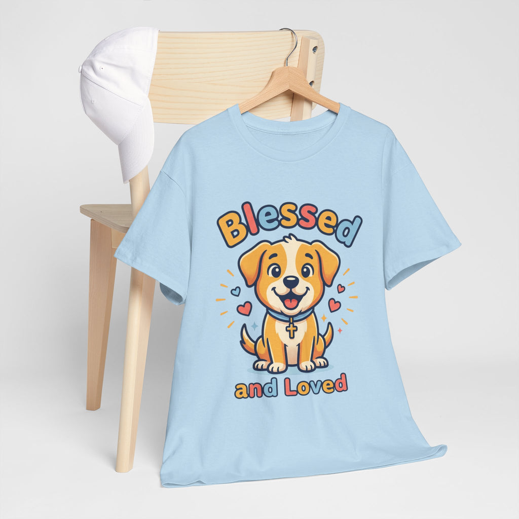 Blessed and Loved Puppy T-Shirt — Cute Dog Graphic Tee for Pet Lovers