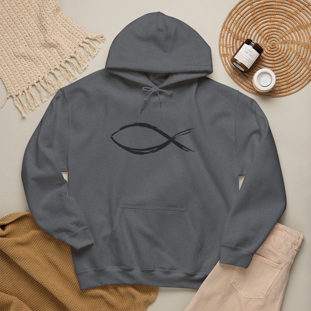 Christian Fish Symbal Heavy Blend™ Hooded Sweatshirt