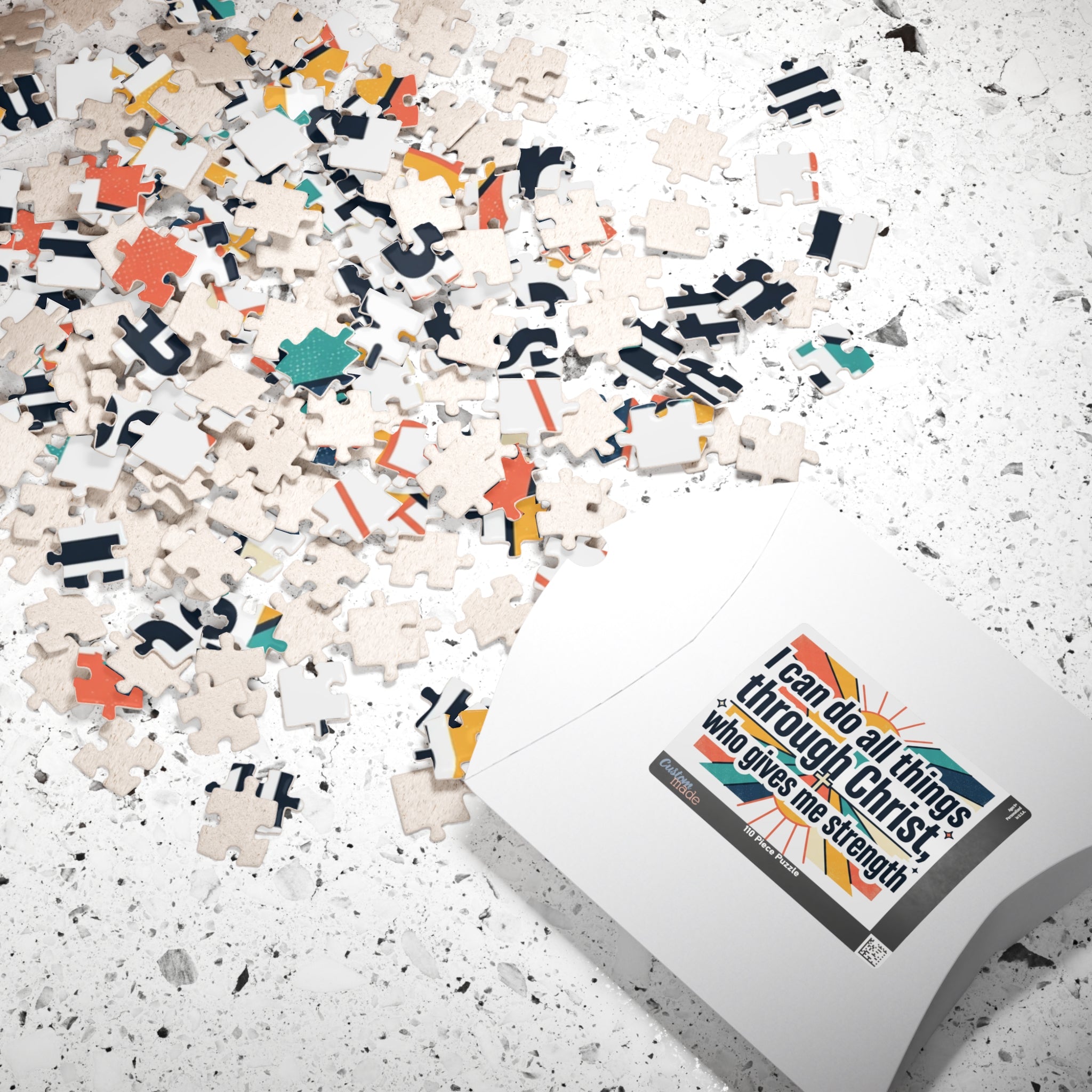 Christian Inspirational Puzzle - "I Can Do All Things Through Christ" Motivational Jigsaw