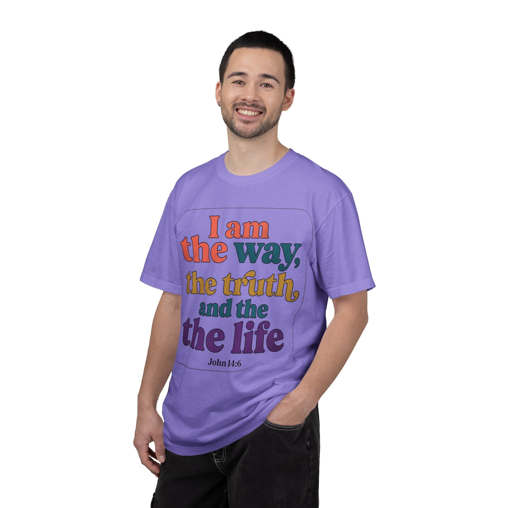 Christian T-Shirt — "I Am the Way, the Truth, and the Life" Retro Scripture Tee (John 14:6)